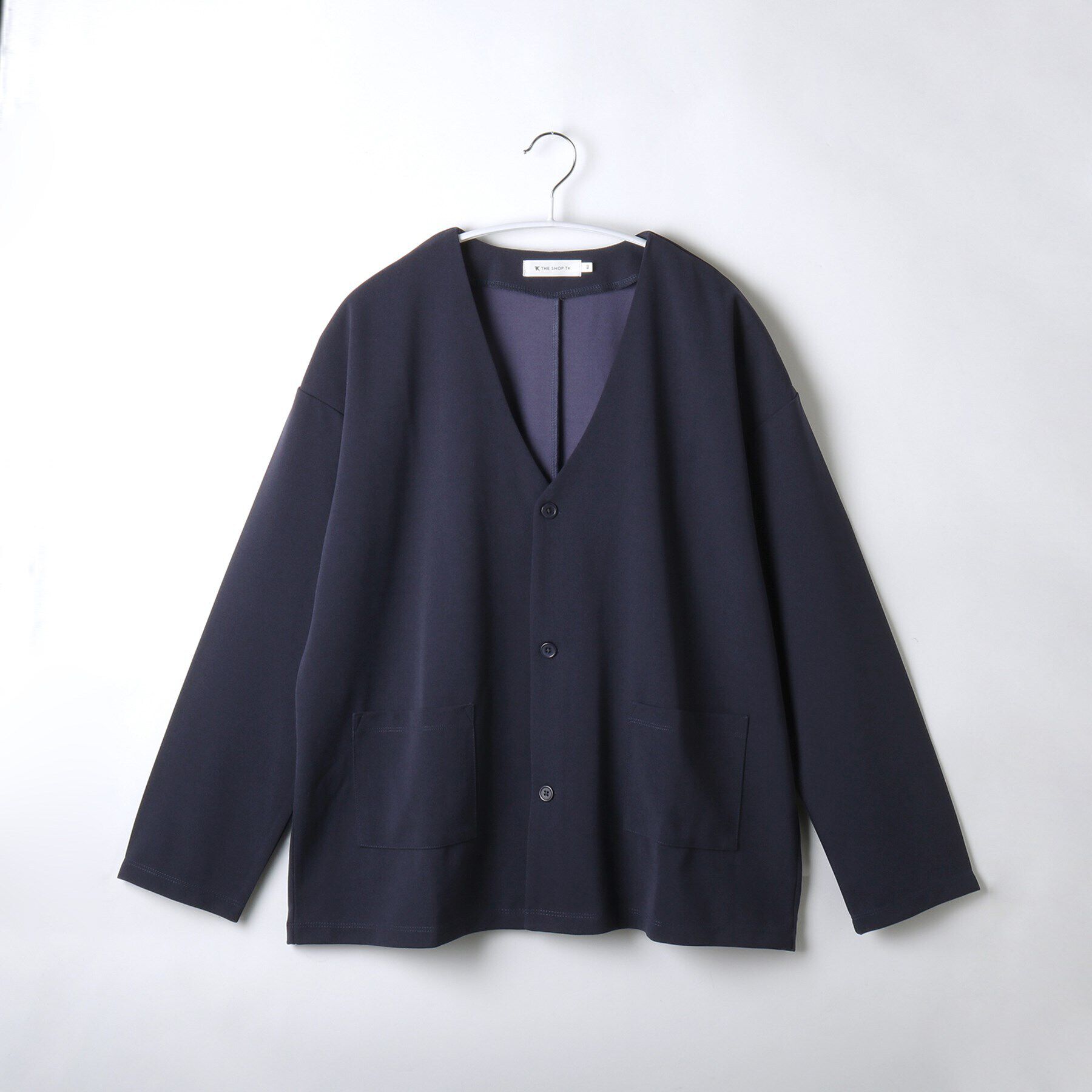 THE SHOP TK「【120－160】カットジョーゼットジャケット/セットアップ可・洗濯機OK」|カーディガン|