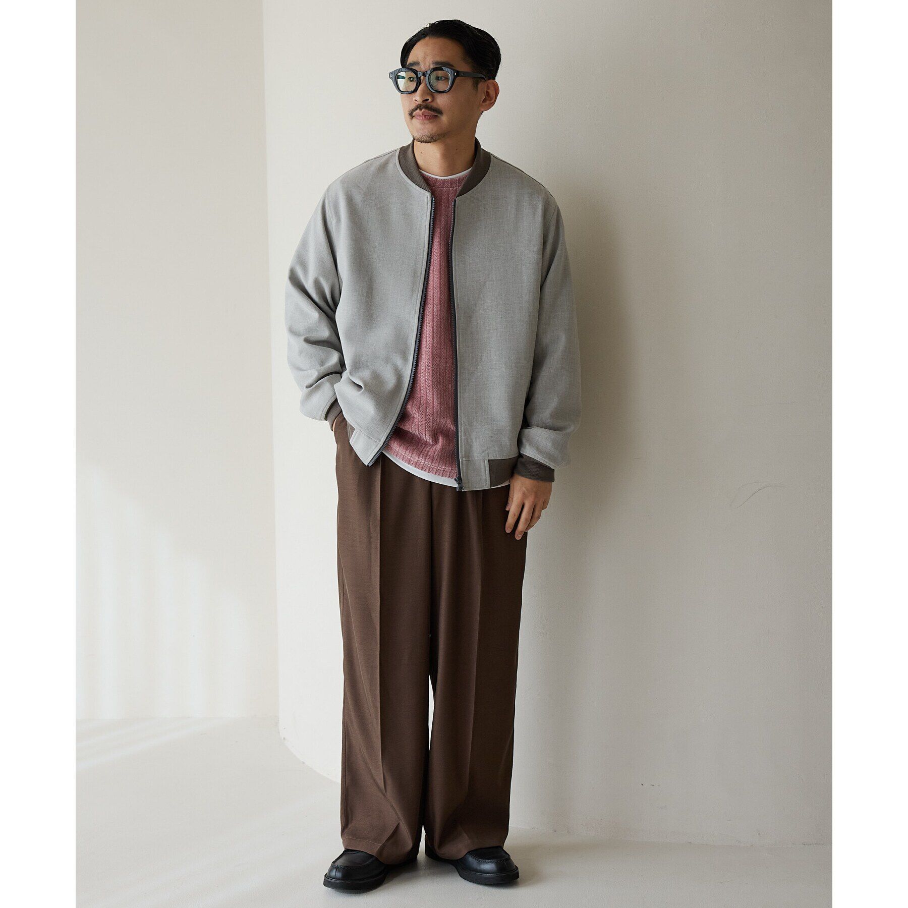 THE SHOP TK「【CAVIAN/キャビアン】リサイクルシャークスキンジップブルゾン セットアップ可」|ブルゾン・スタジャン|