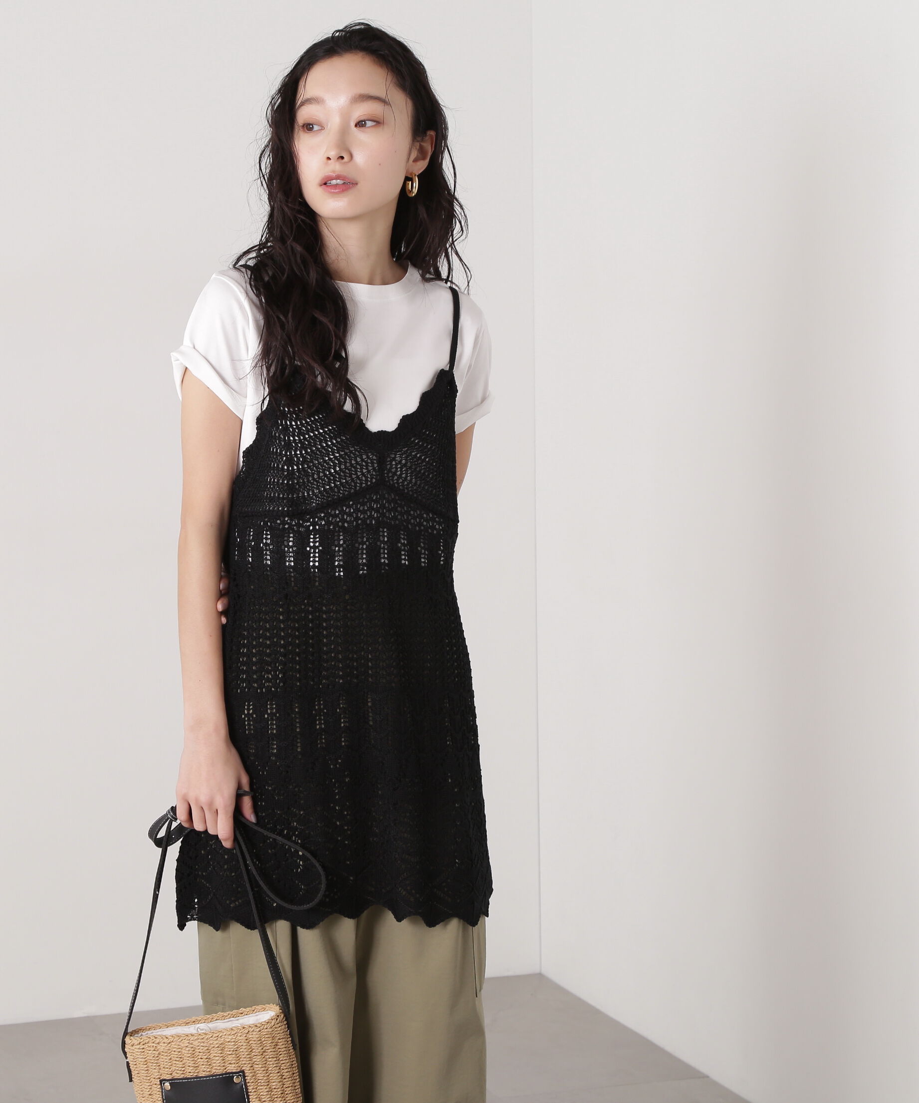  「カギアミ風ニットビスチェ」|ニット・セーター|