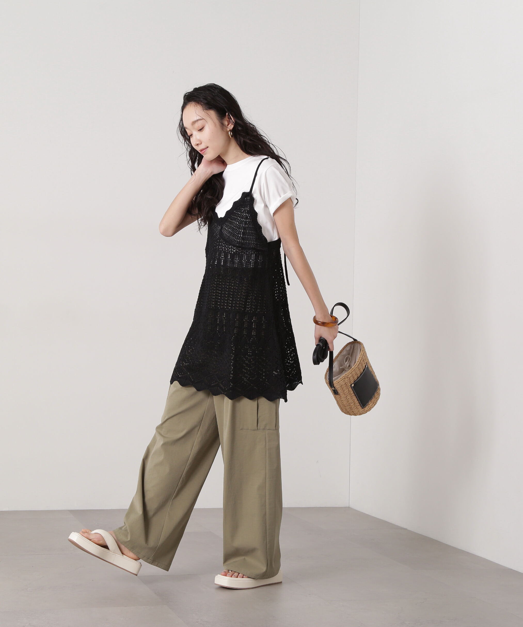  「カギアミ風ニットビスチェ」|ニット・セーター|