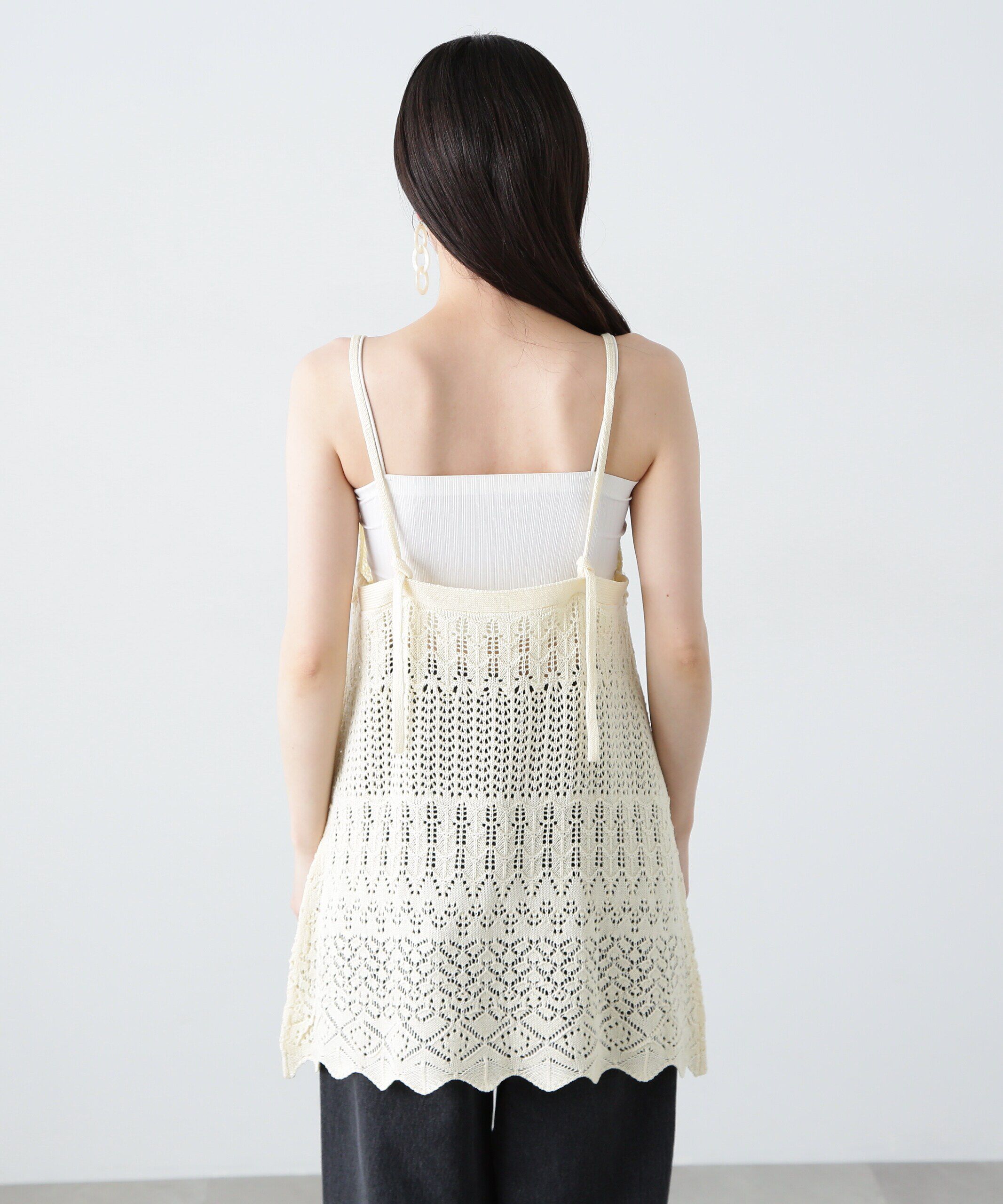  「カギアミ風ニットビスチェ」|ニット・セーター|