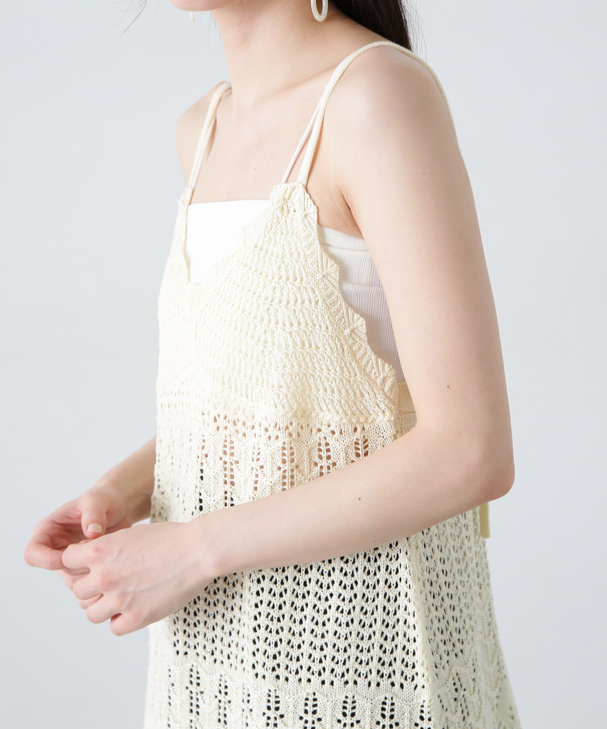  「カギアミ風ニットビスチェ」|ニット・セーター|