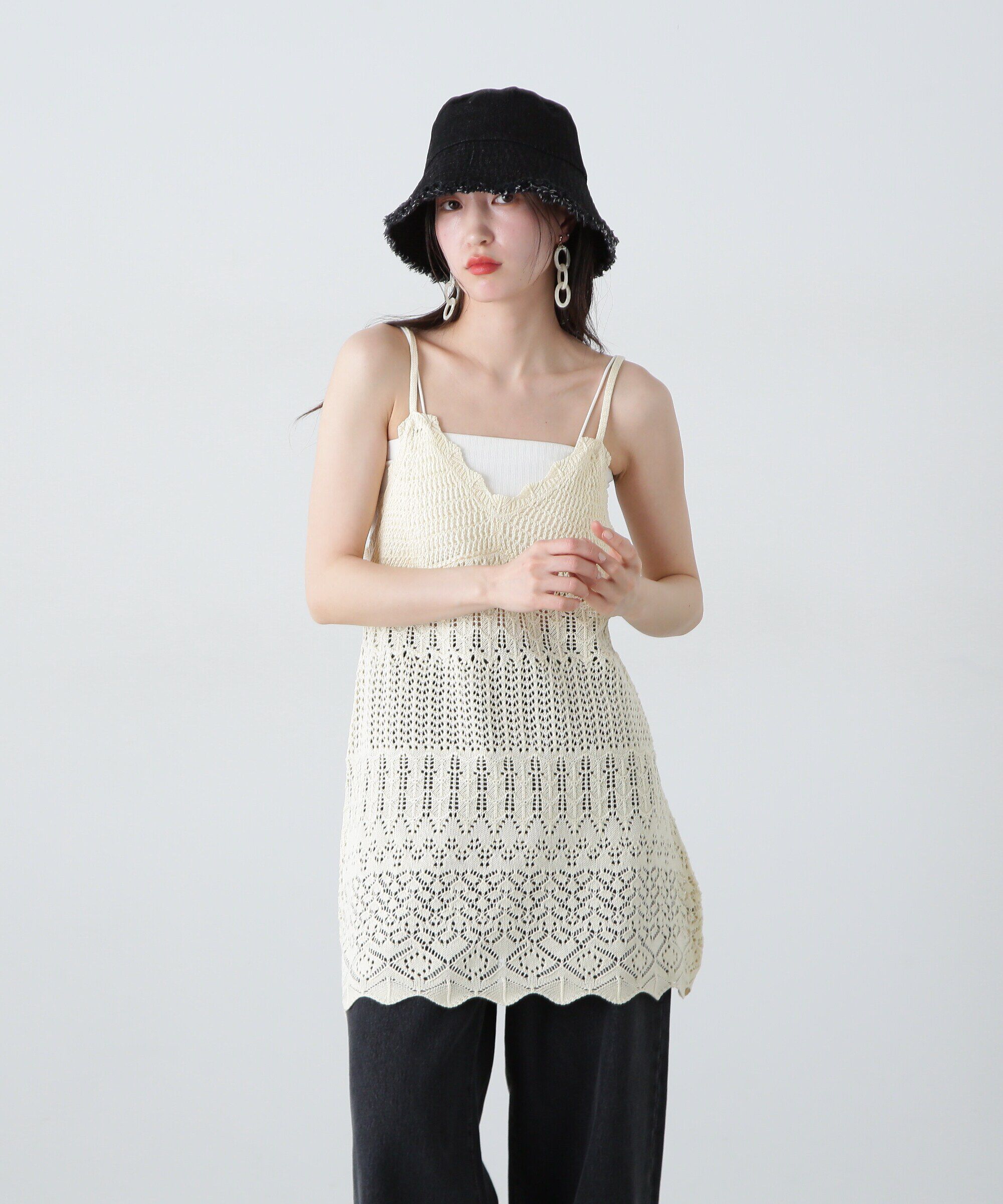  「カギアミ風ニットビスチェ」|ニット・セーター|