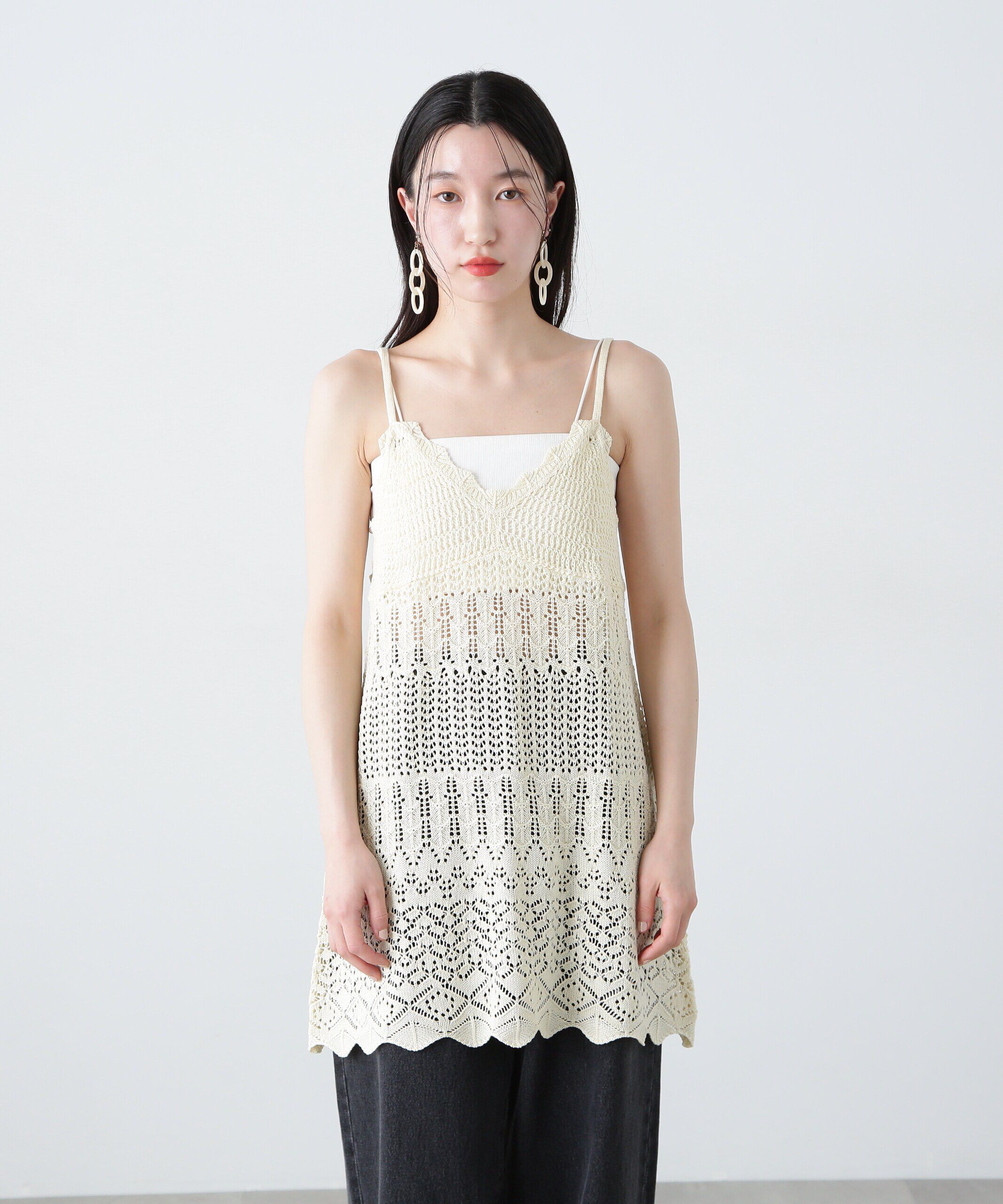  「カギアミ風ニットビスチェ」|ニット・セーター|