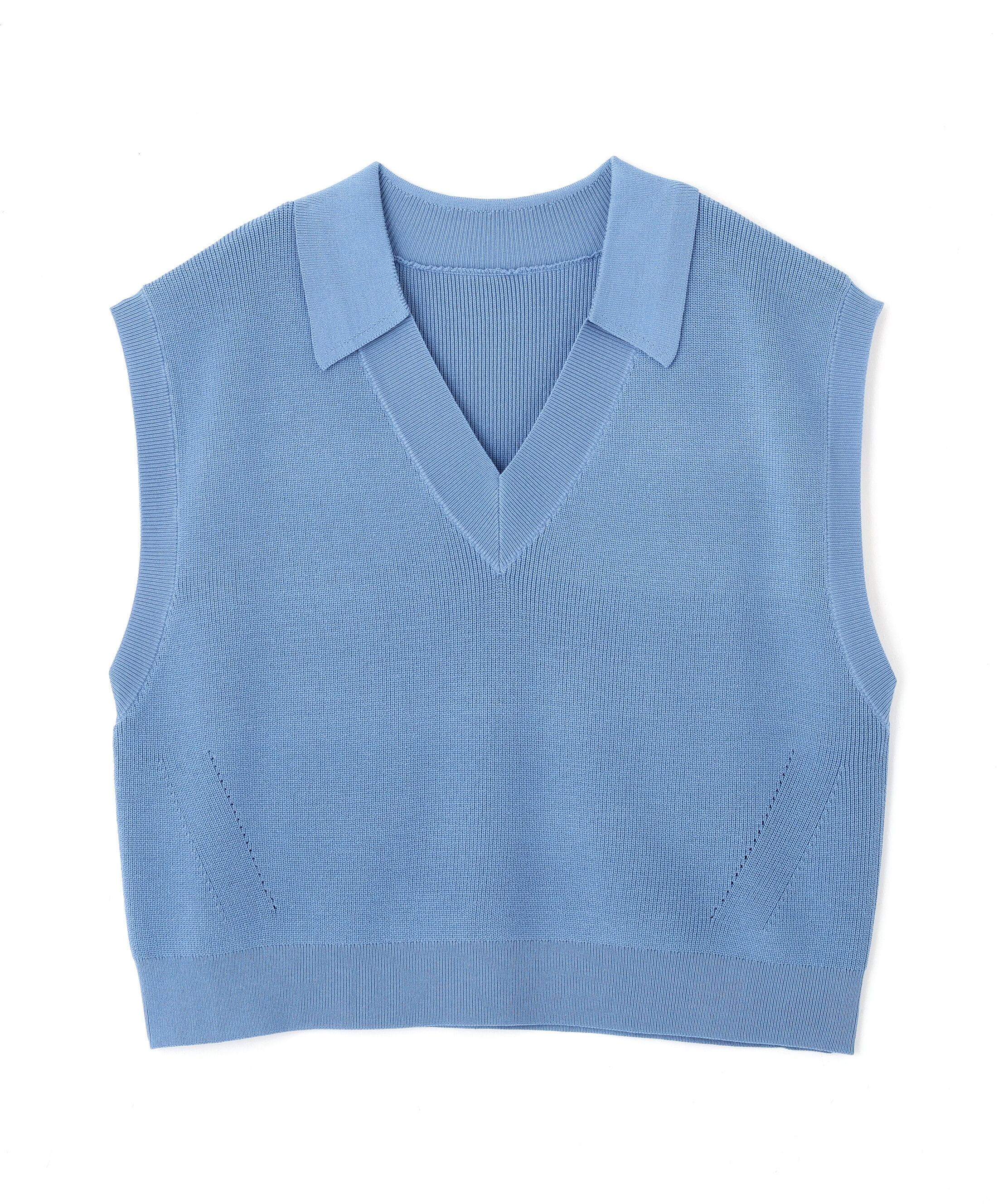  「スキッパーポロニットベスト」|ニット・セーター|