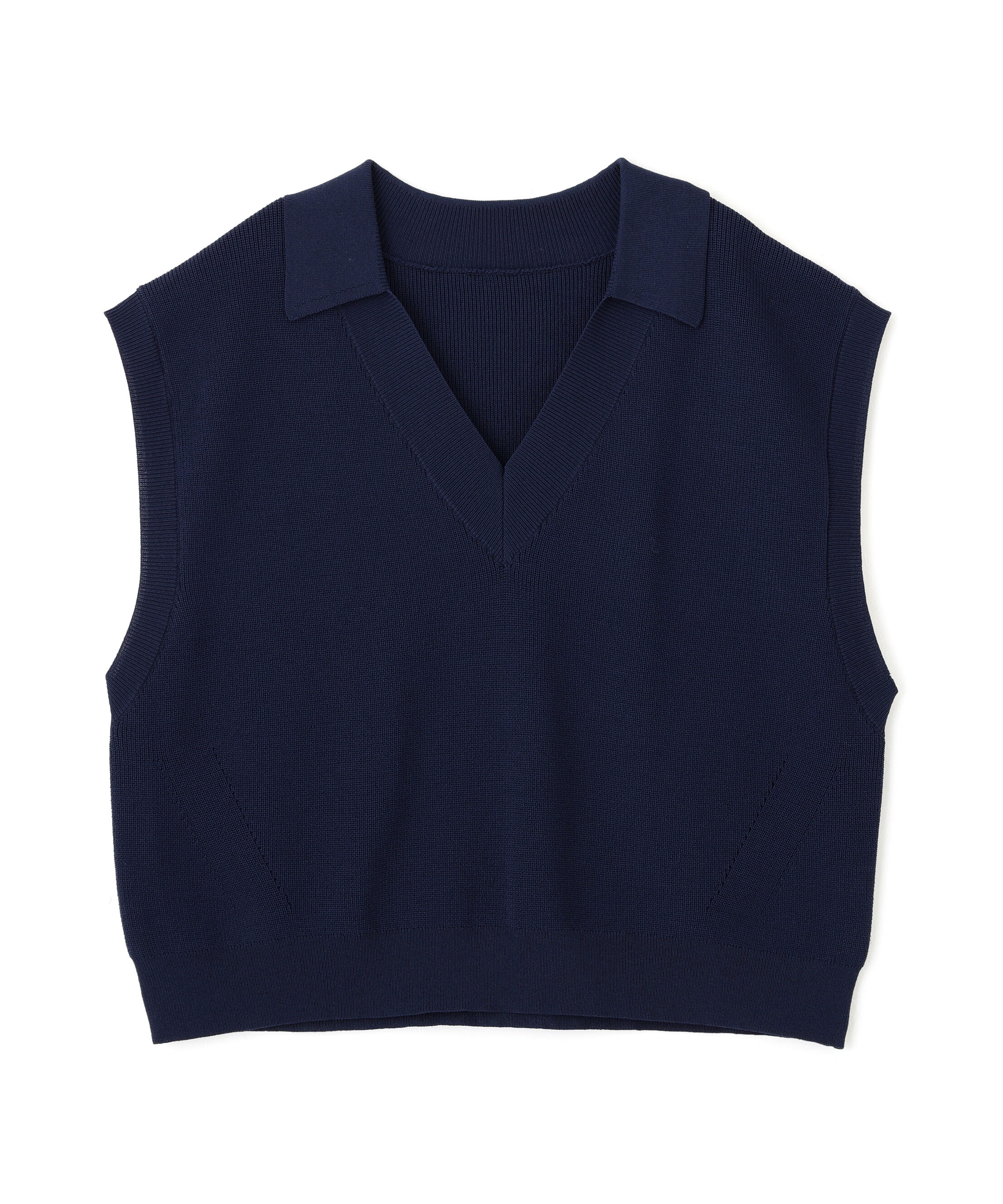  「スキッパーポロニットベスト」|ニット・セーター|