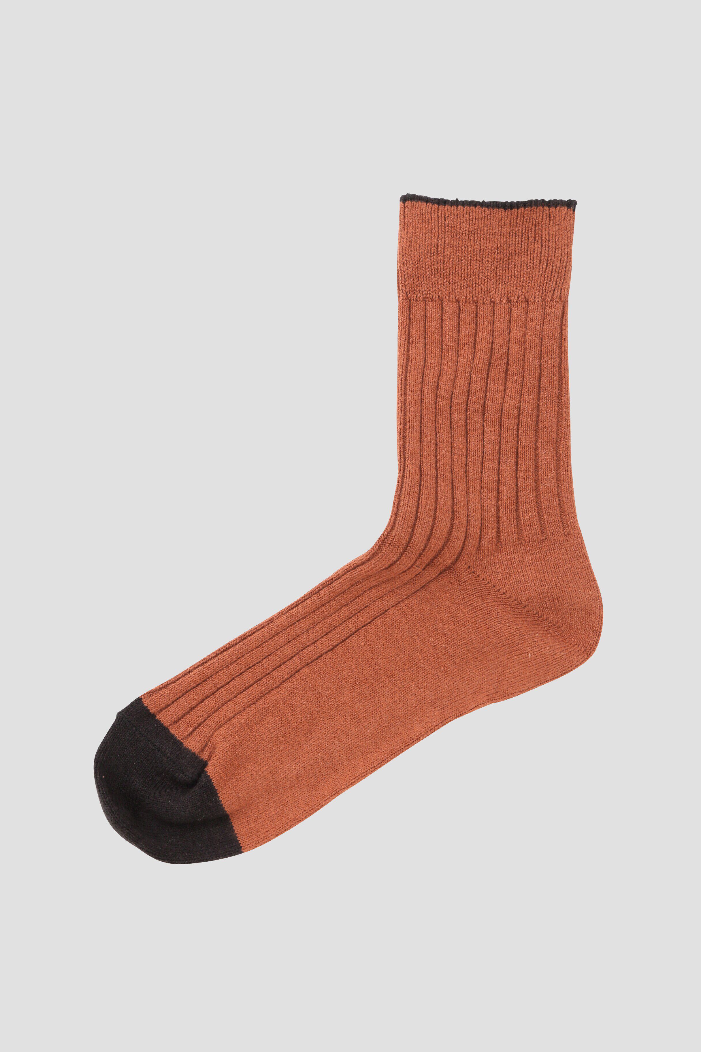 MHL.「BI-COLOUR COTTON SOCKS」|ソックス|VERMILLION4