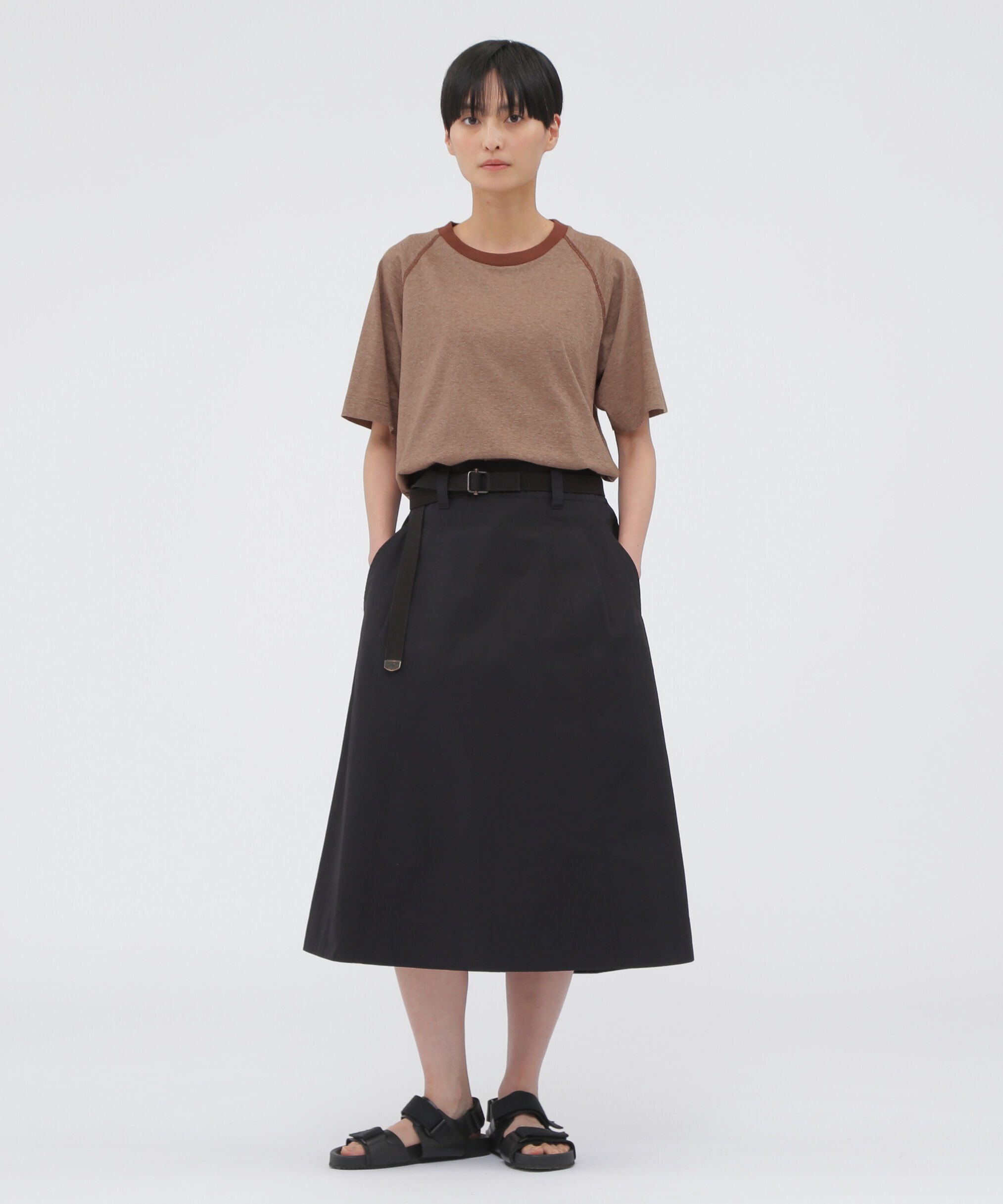 MHL.「FINE STRIPED COTTON JERSEY TOP」|Tシャツ・カットソー|