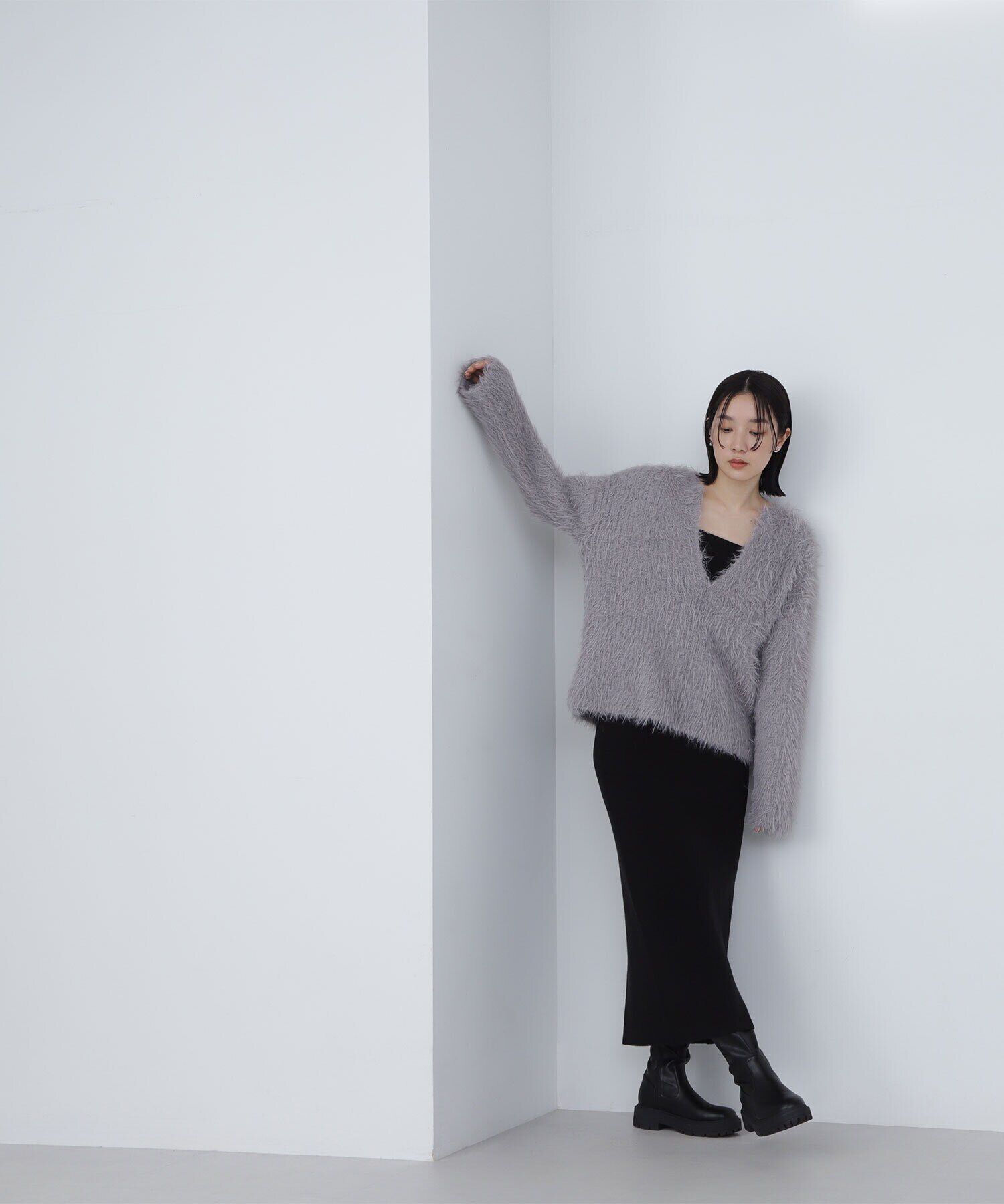  「フェザーニットセットキャミワンピース」|ワンピース|