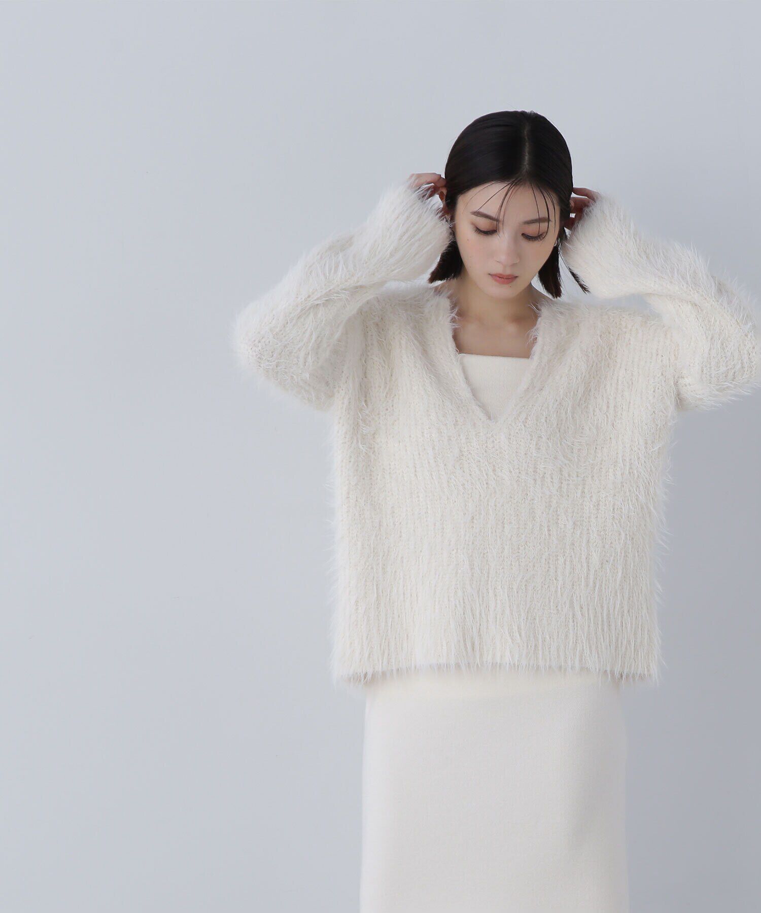  「フェザーニットセットキャミワンピース」|ワンピース|