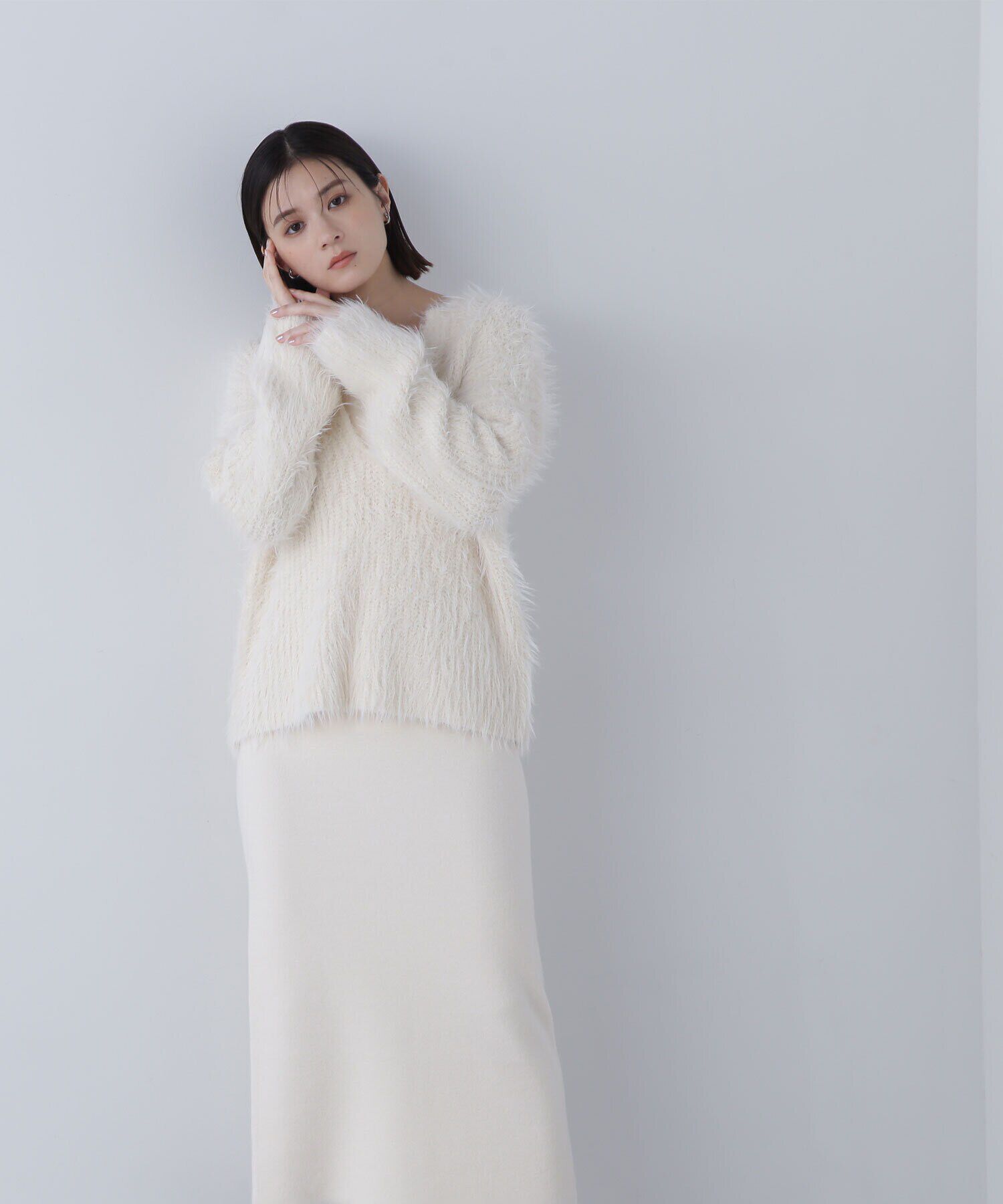  「フェザーニットセットキャミワンピース」|ワンピース|