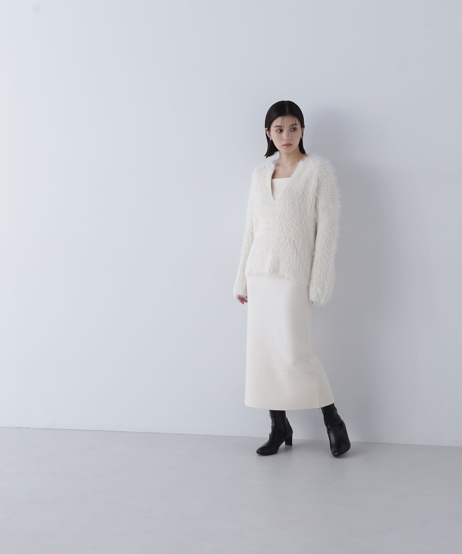  「フェザーニットセットキャミワンピース」|ワンピース|