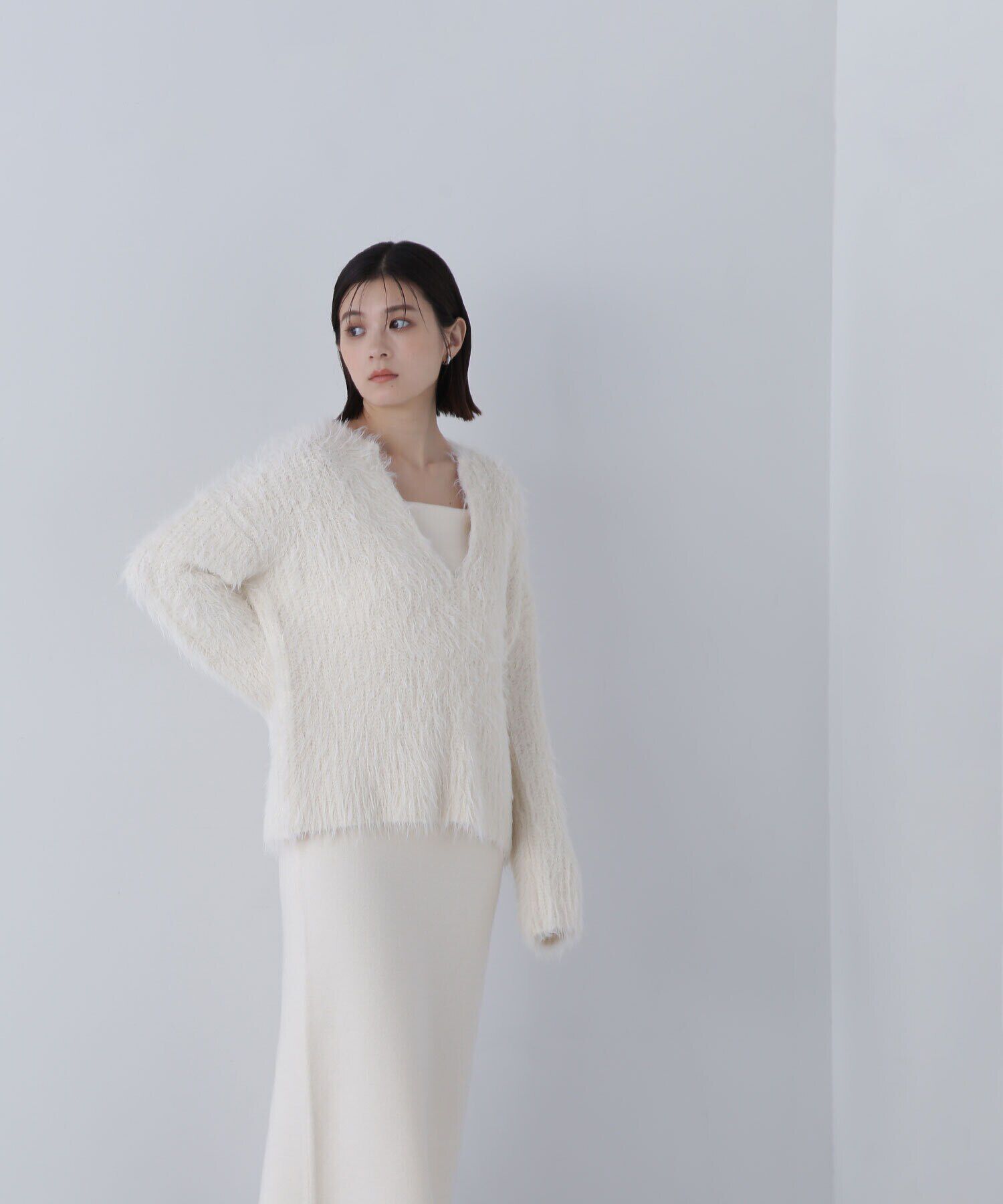  「フェザーニットセットキャミワンピース」|ワンピース|