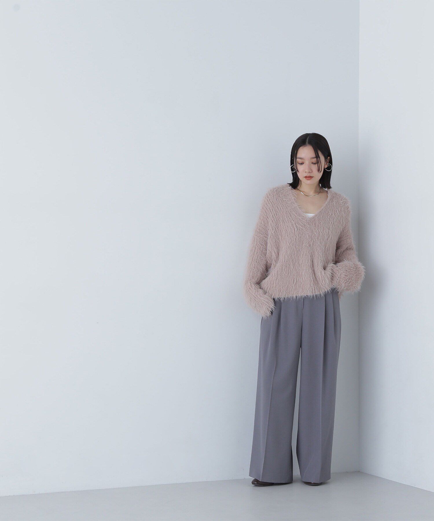  「フェザーニットセットキャミワンピース」|ワンピース|