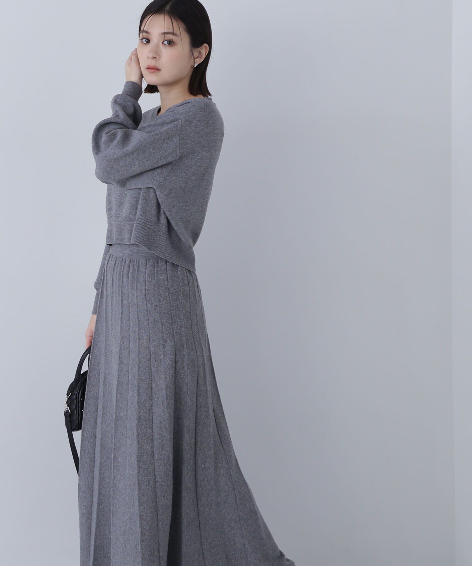  「プリーツニットセットアップ」|ワンピース|