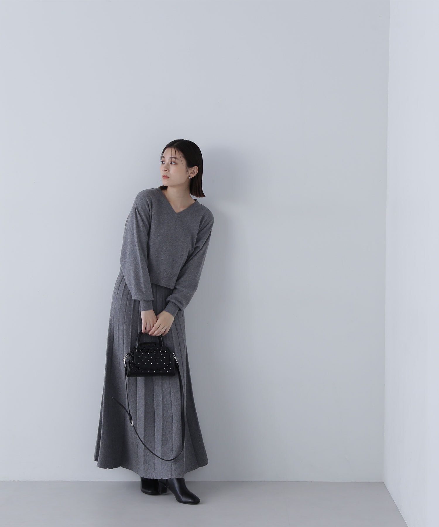  「プリーツニットセットアップ」|ワンピース|