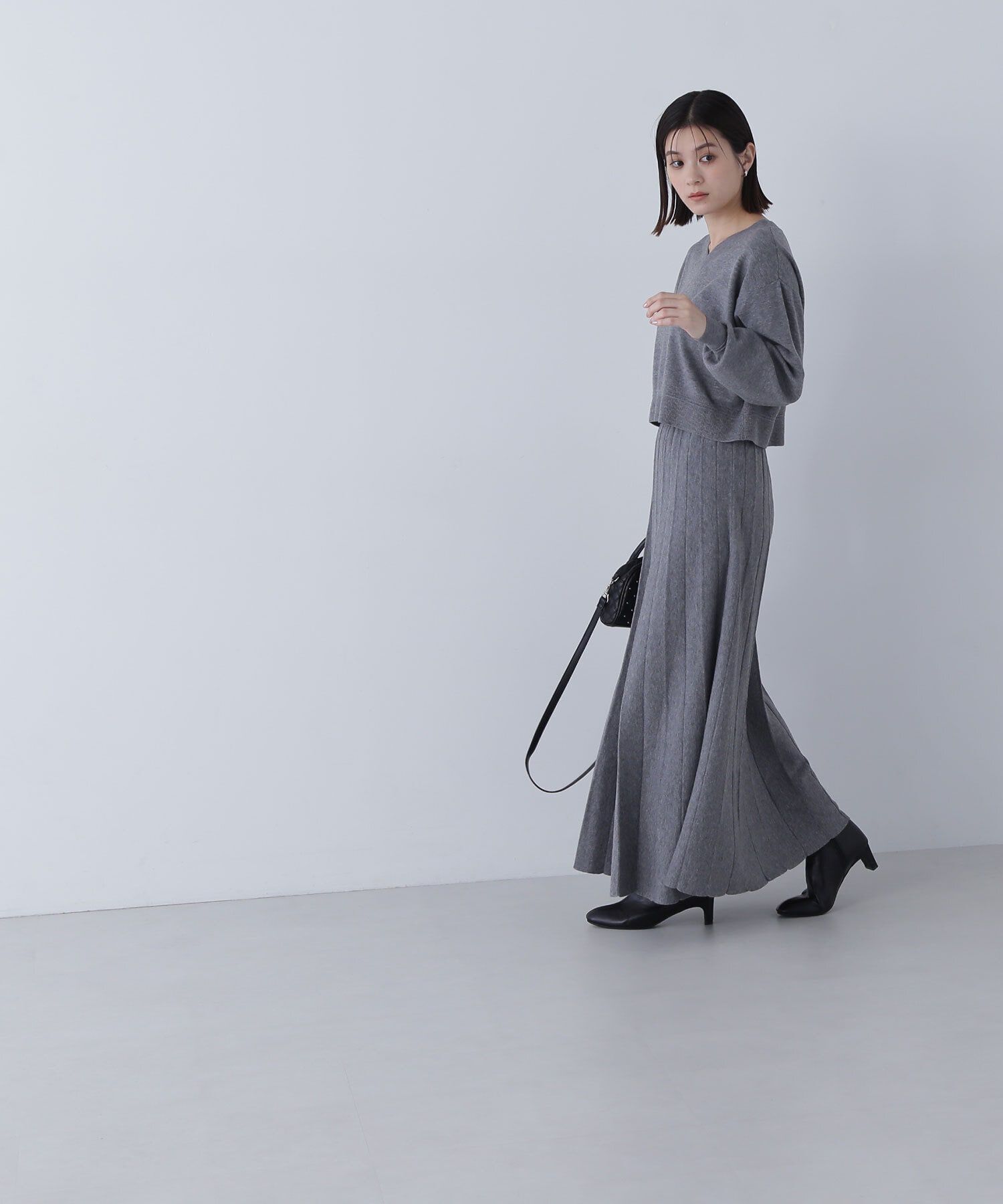  「プリーツニットセットアップ」|ワンピース|