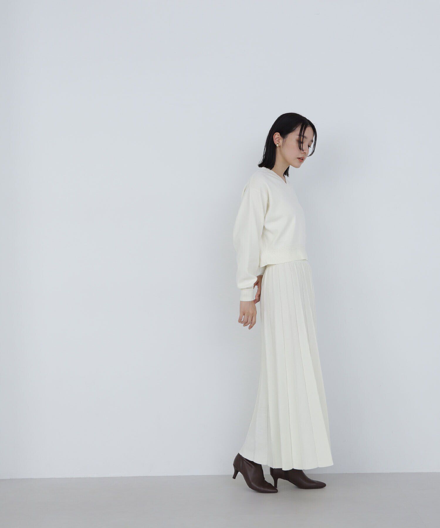  「プリーツニットセットアップ」|ワンピース|