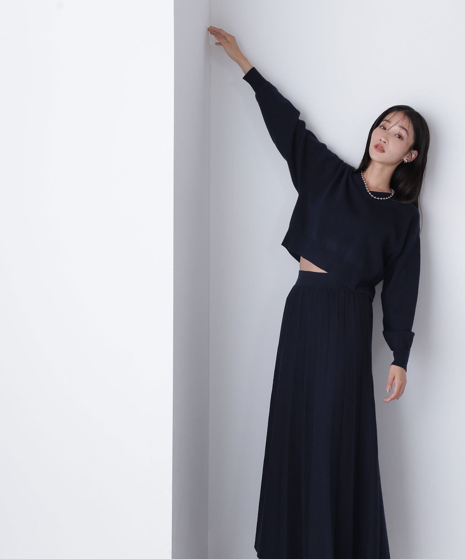  「プリーツニットセットアップ」|ワンピース|