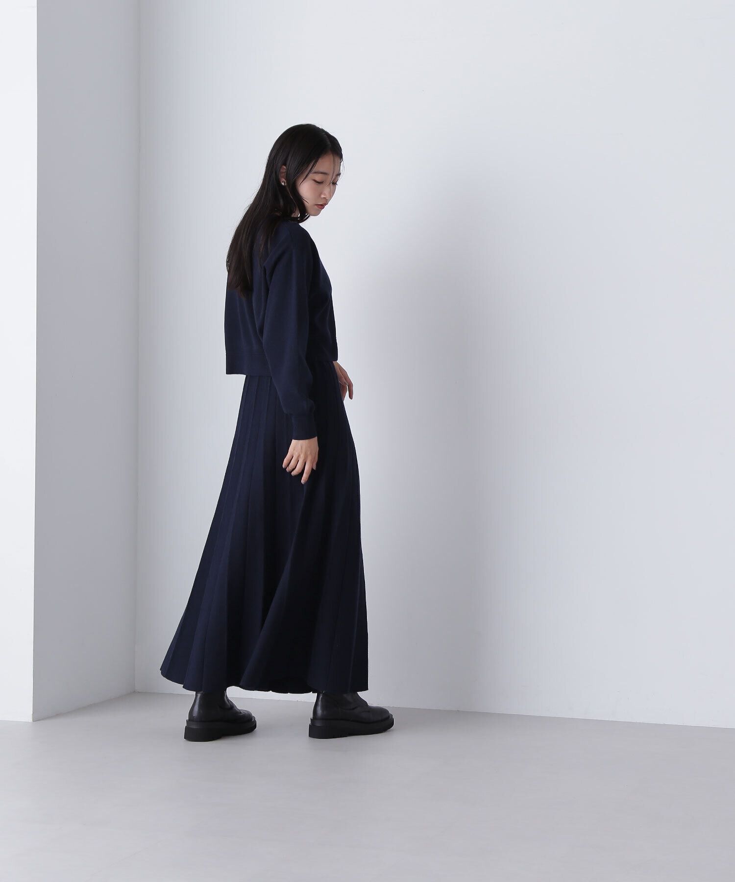  「プリーツニットセットアップ」|ワンピース|