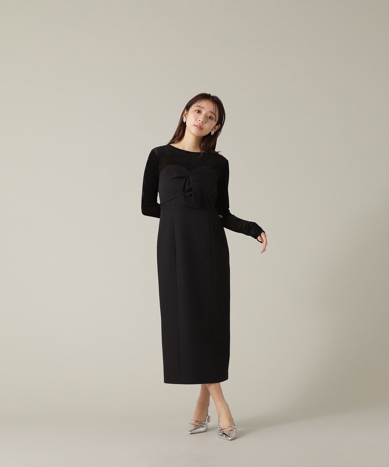  「ベロアドッキングナローワンピース」|ワンピース|クロ