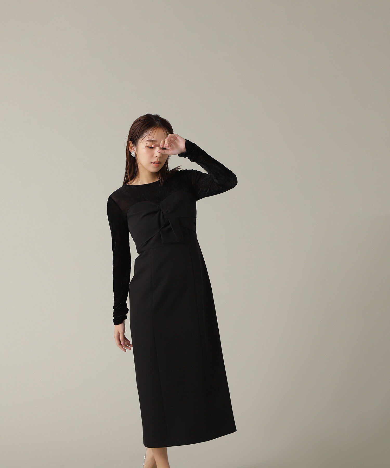  「ベロアドッキングナローワンピース」|ワンピース|