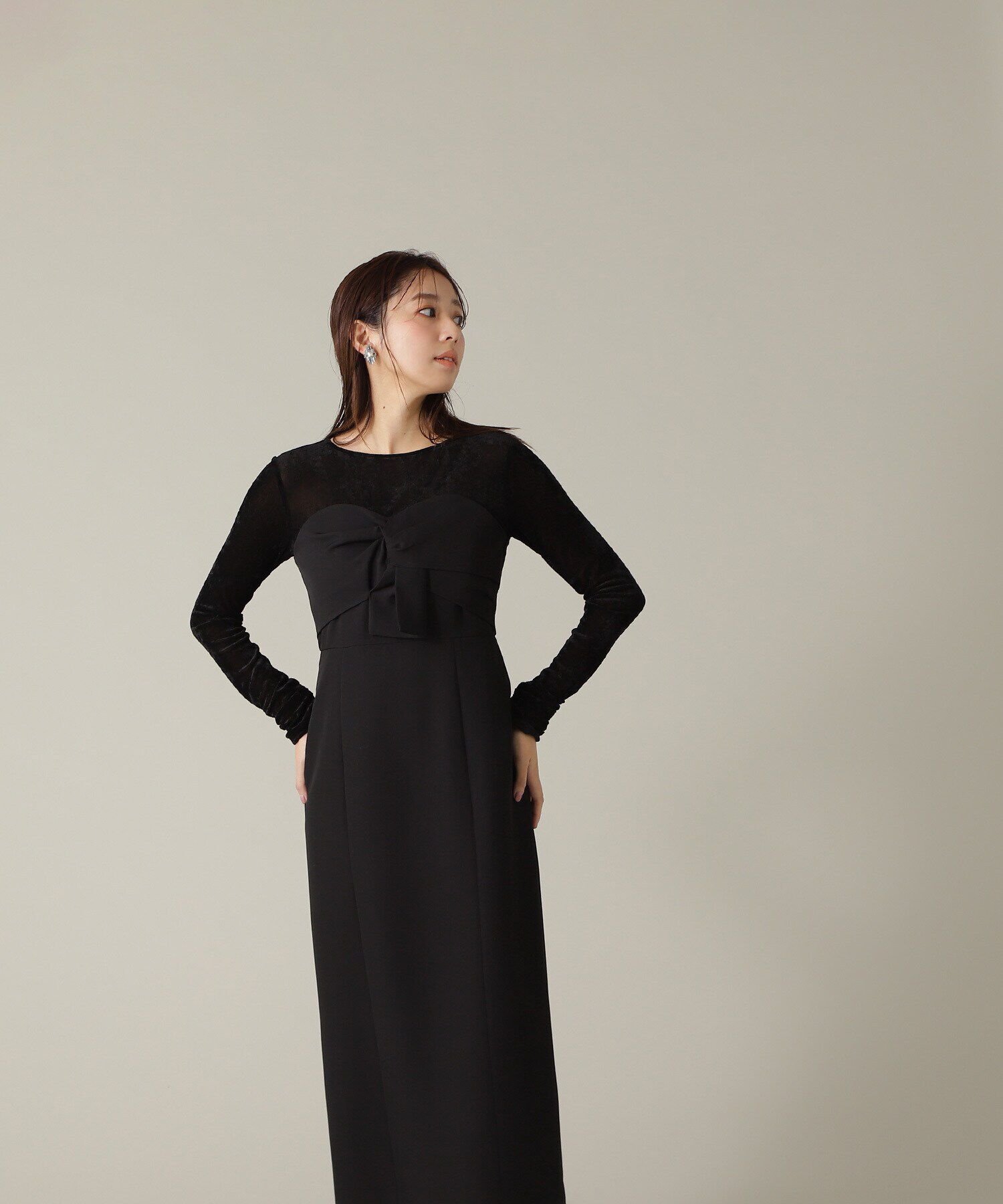  「ベロアドッキングナローワンピース」|ワンピース|