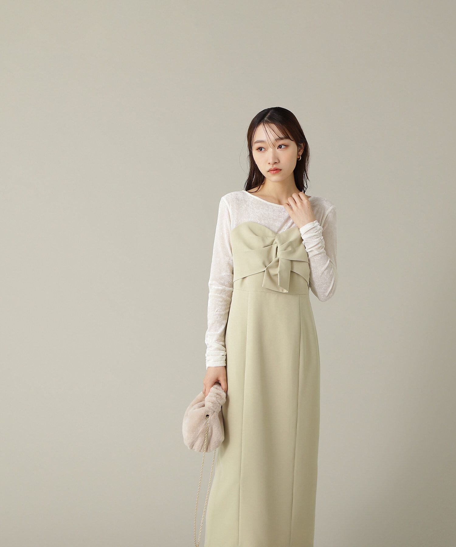  「ベロアドッキングナローワンピース」|ワンピース|オフ&times;ライト  2