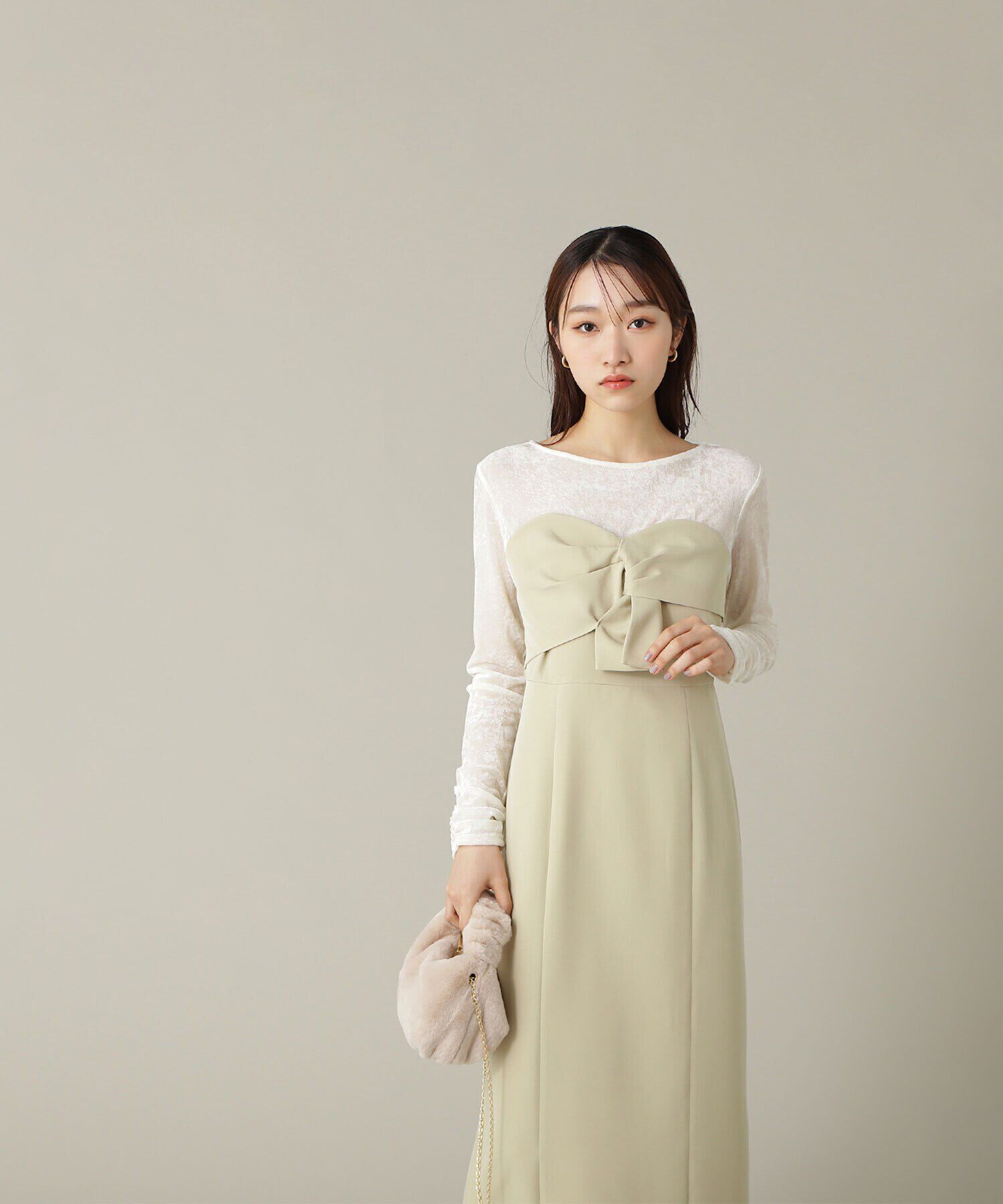  「ベロアドッキングナローワンピース」|ワンピース|