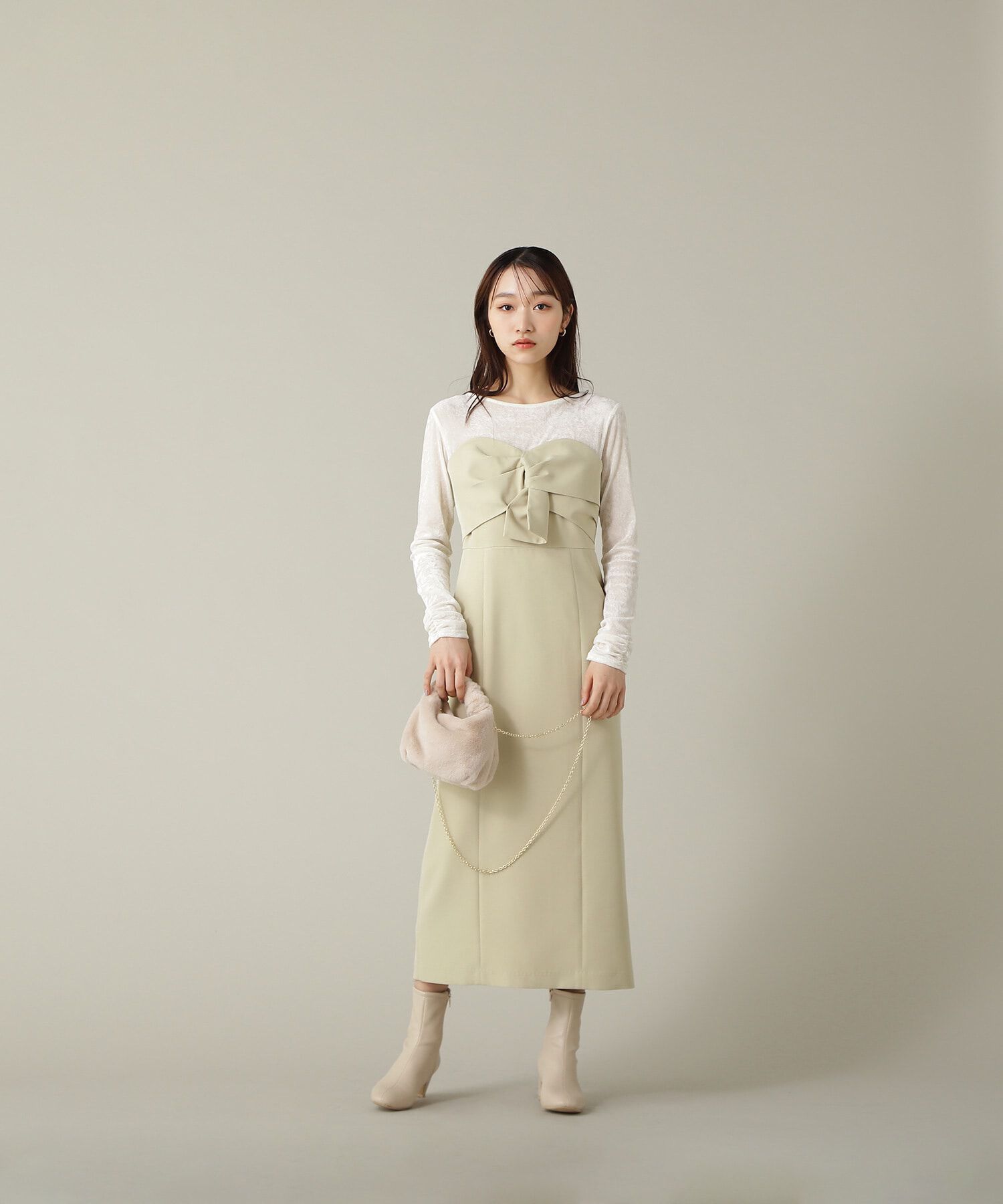  「ベロアドッキングナローワンピース」|ワンピース|