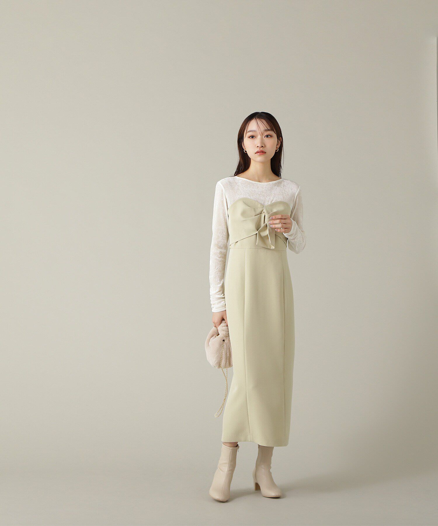  「ベロアドッキングナローワンピース」|ワンピース|