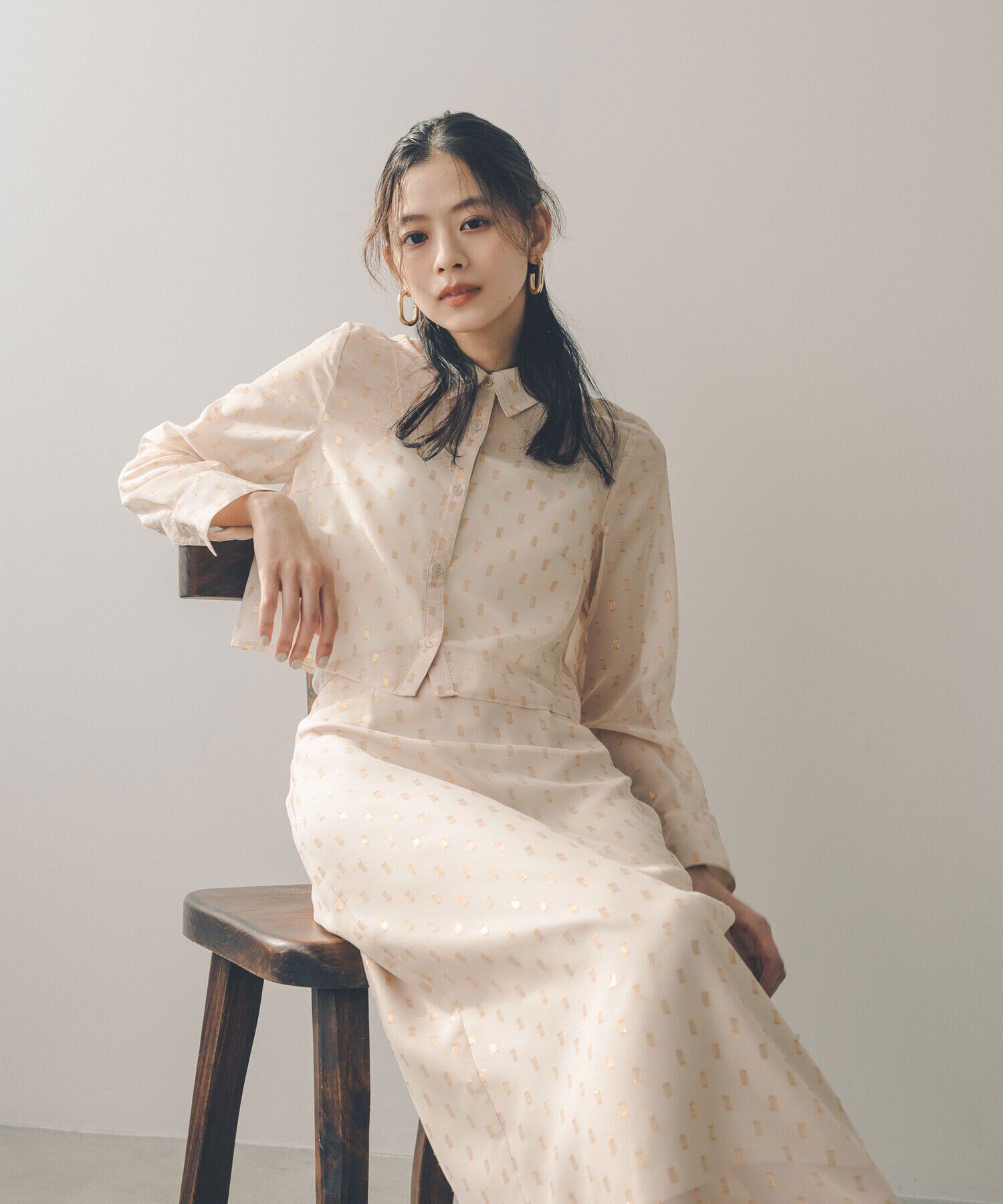  「シアーラメジャガード SETUP ナロースカート」|スカート|