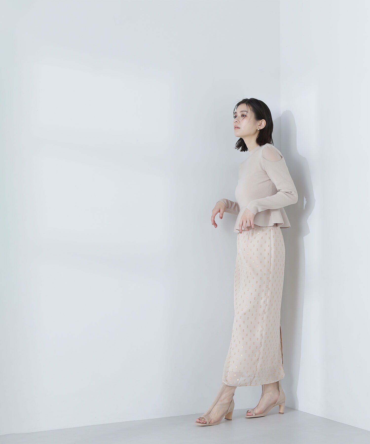  「シアーラメジャガード SETUP ナロースカート」|スカート|