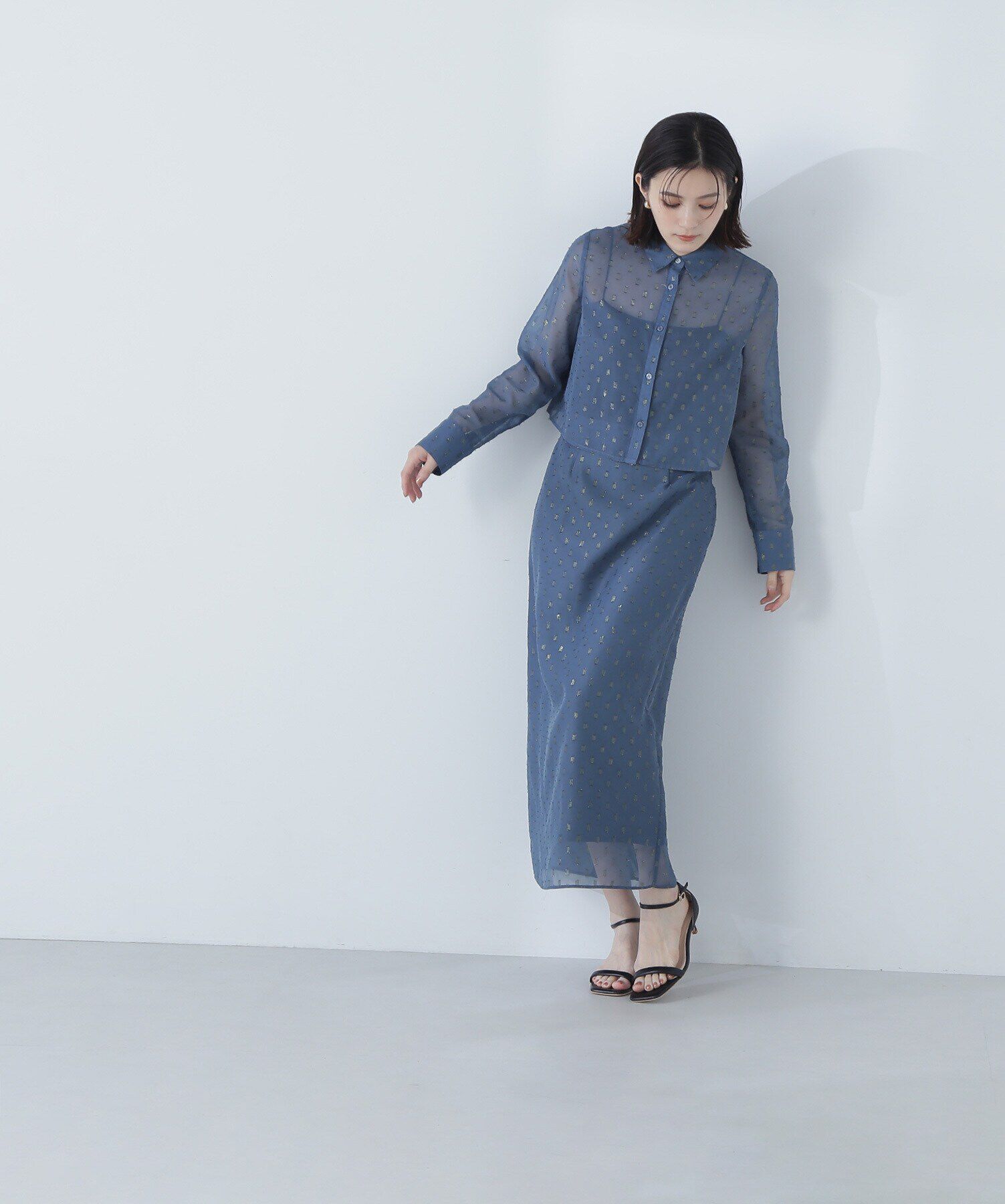  「シアーラメジャガード SETUP ナロースカート」|スカート|