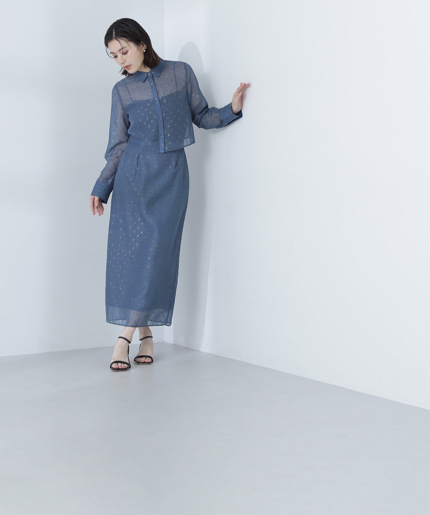  「シアーラメジャガード SETUP ナロースカート」|スカート|