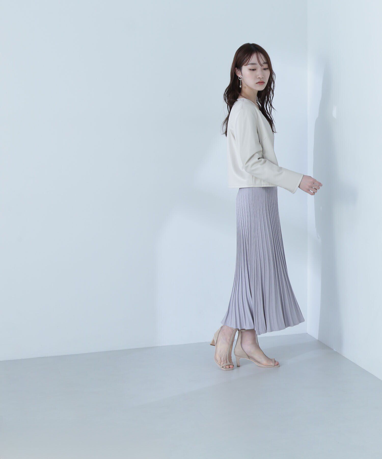  「スプリングツイードニットワンピース」|ワンピース|