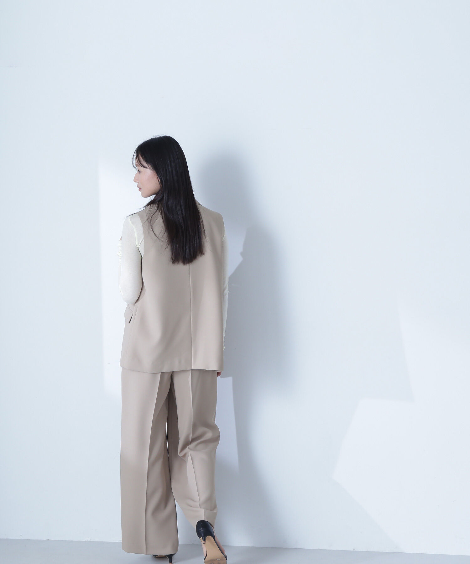  「リラクシーツイルシリーズ ダブルブレストテーラードジレ」|ブルゾン・スタジャン|