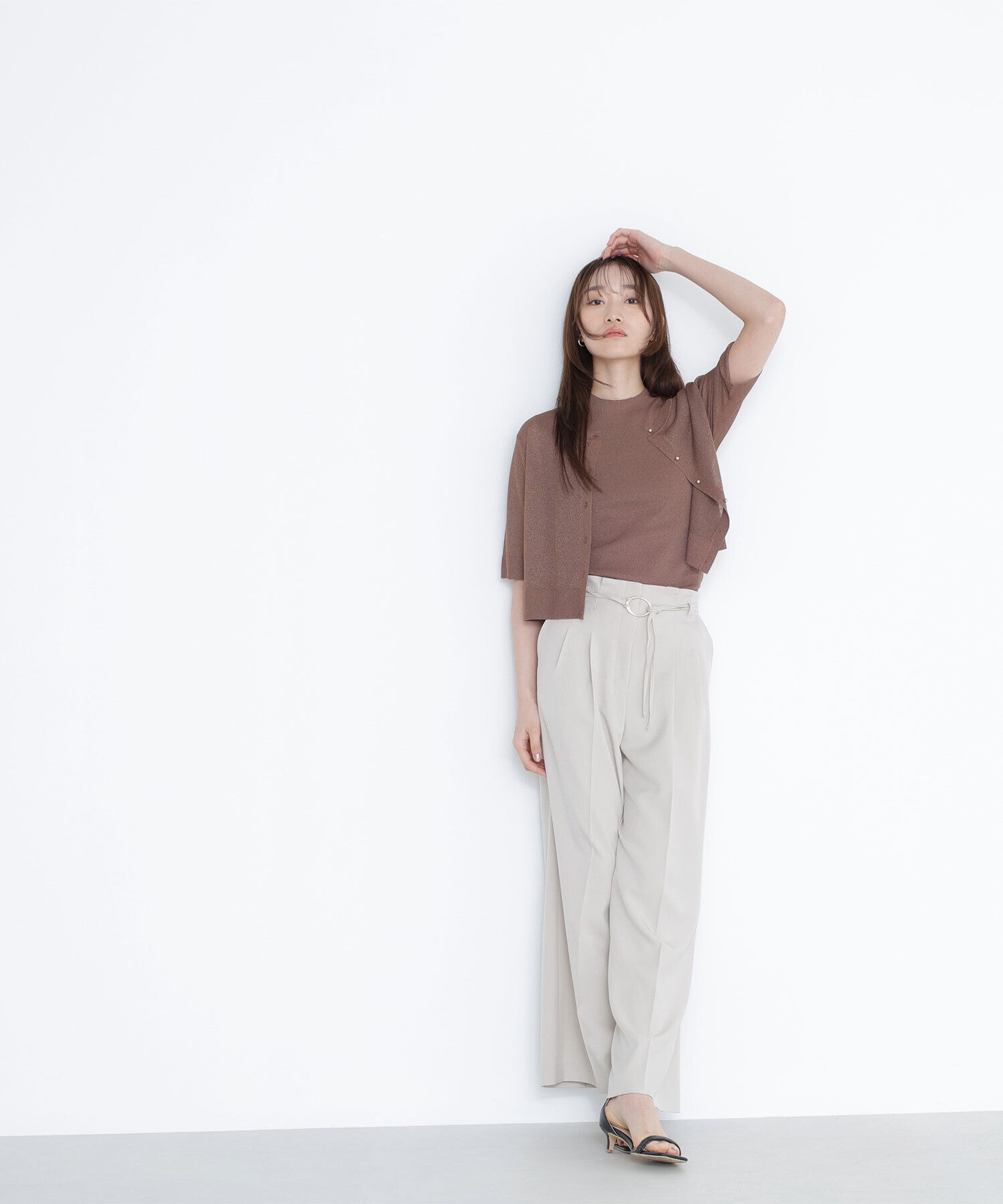  「ダブルベルトワイドパンツ」|その他|