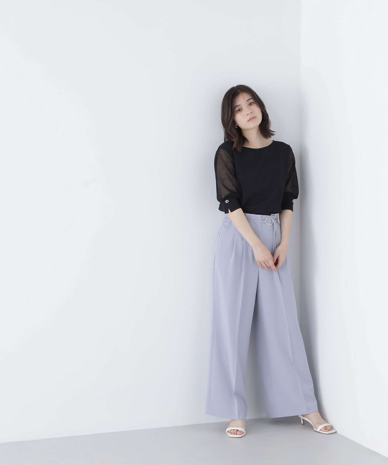  「シアースリーブハトメカフスニット」|ニット・セーター|