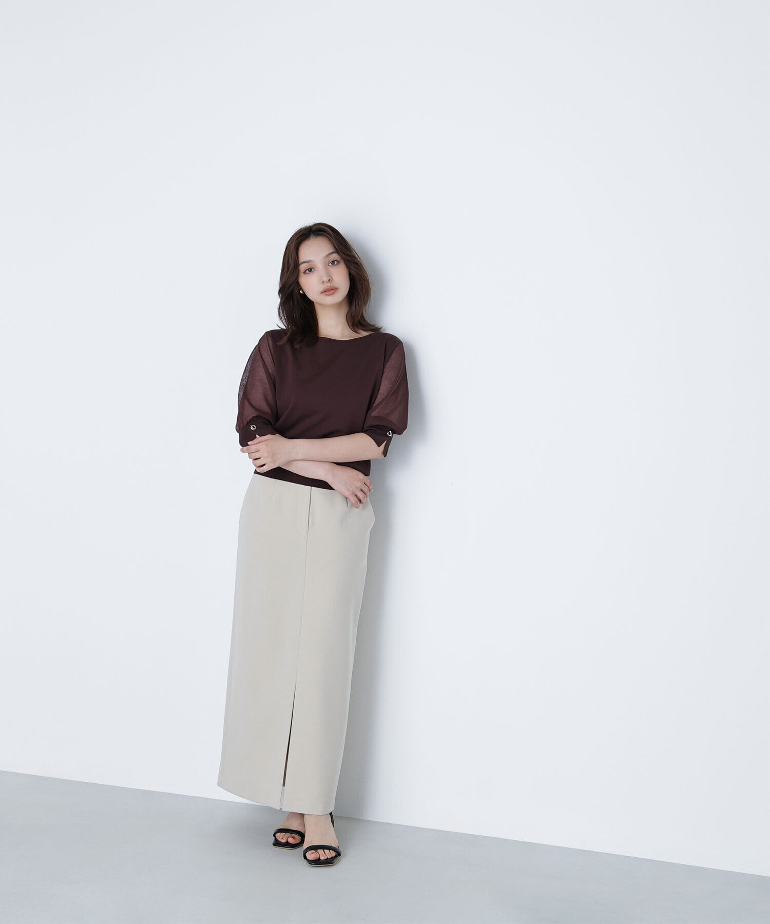  「シアースリーブハトメカフスニット」|ニット・セーター|