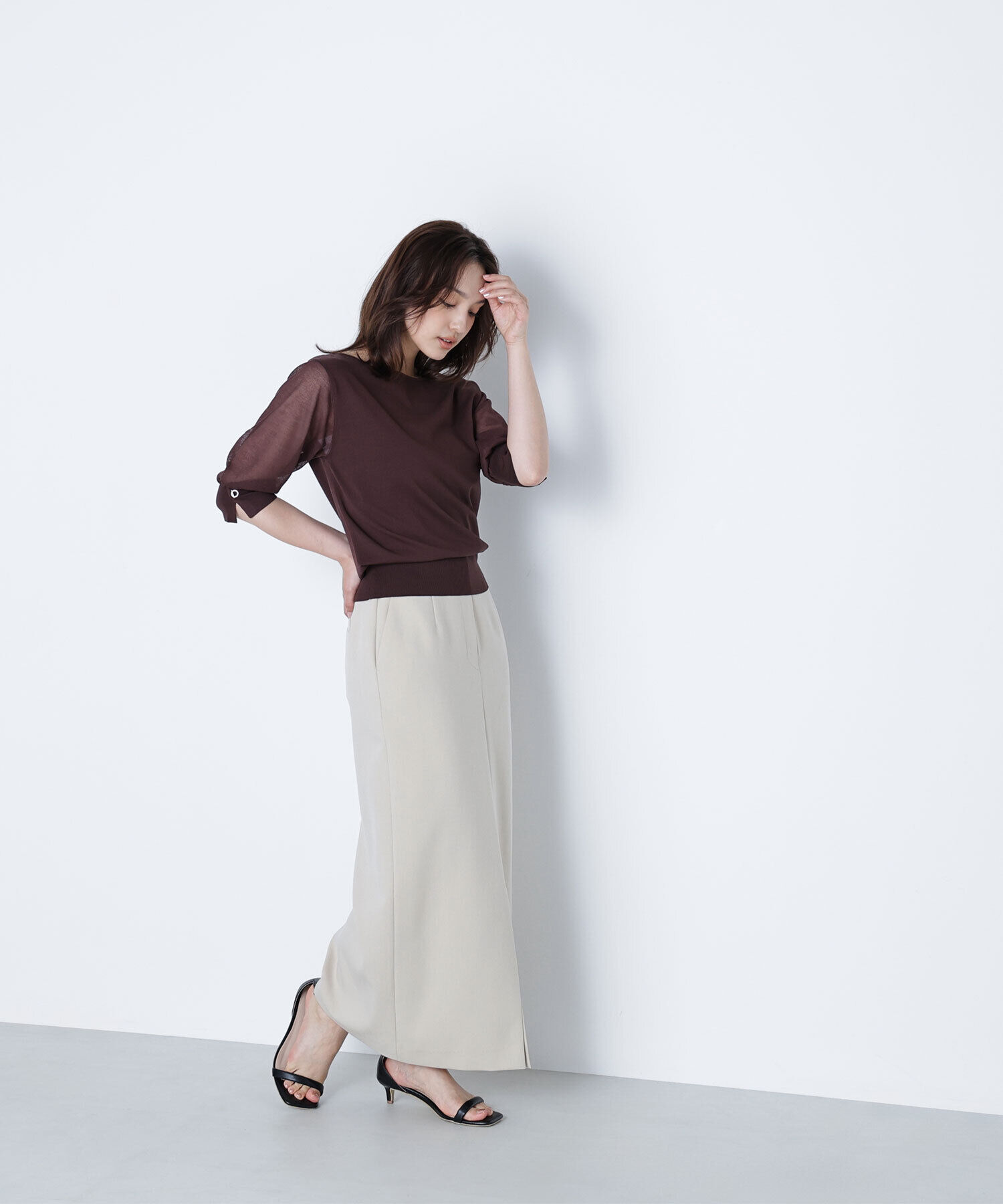  「シアースリーブハトメカフスニット」|ニット・セーター|