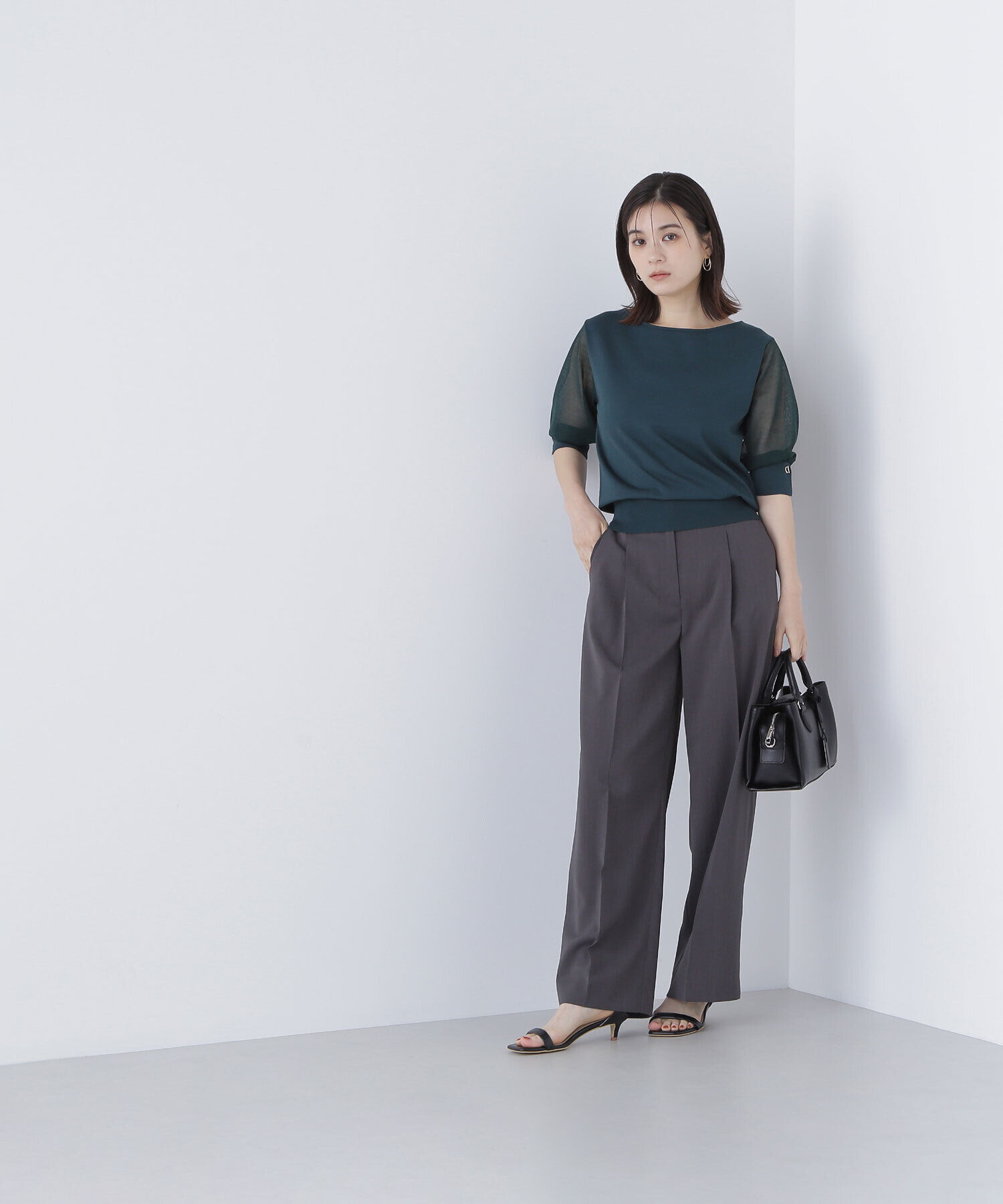  「シアースリーブハトメカフスニット」|ニット・セーター|