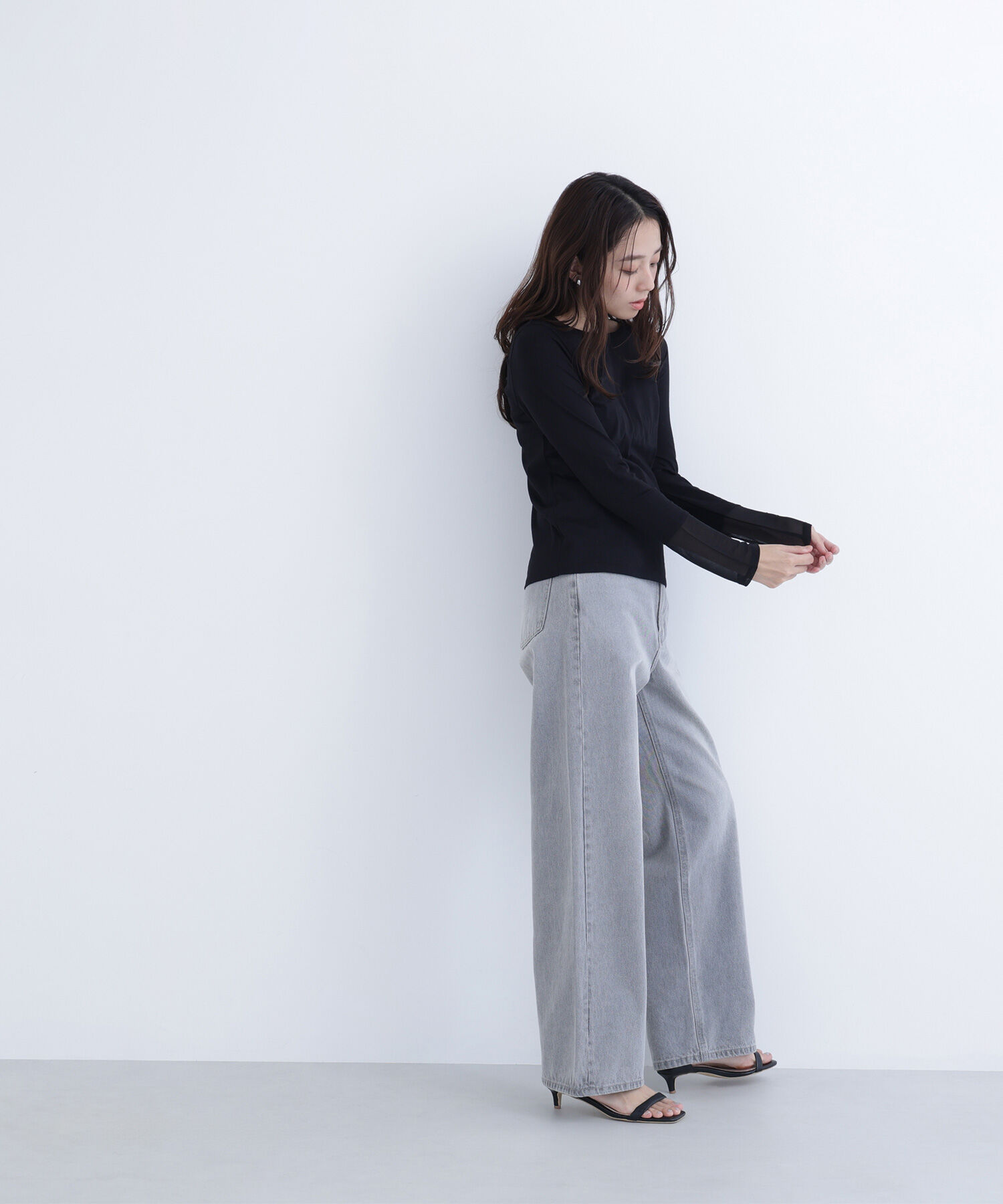  「シアーカフスカットソー」|Tシャツ・カットソー|