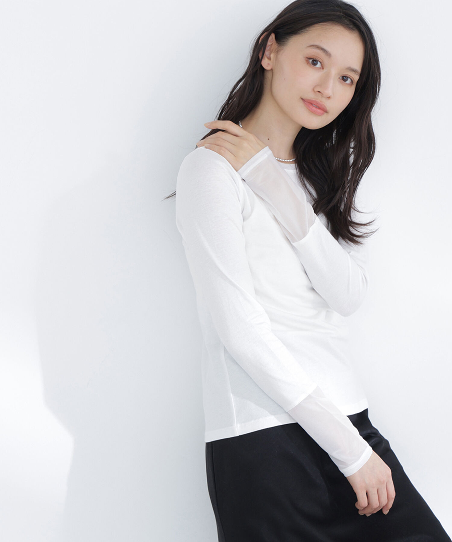  「シアーカフスカットソー」|Tシャツ・カットソー|