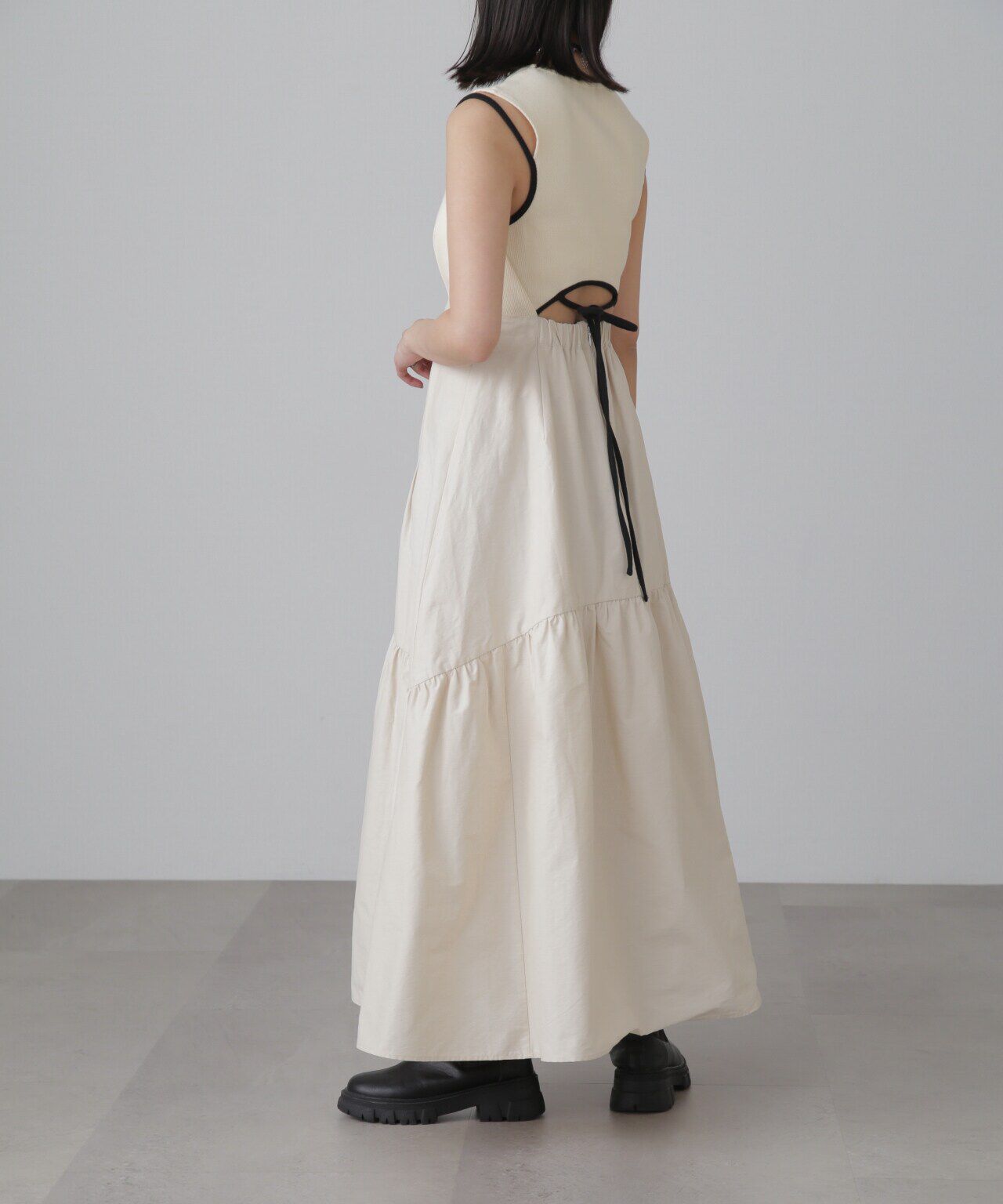  「ドッキングアウトカットフレアワンピース」|ワンピース|