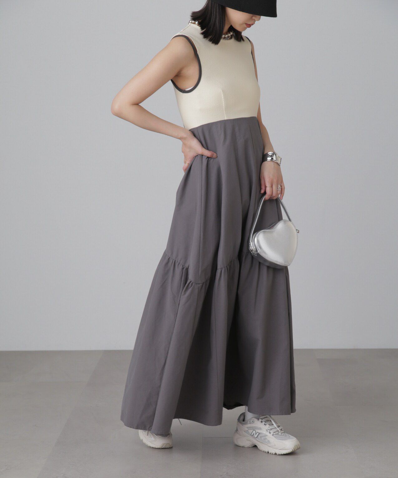  「ドッキングアウトカットフレアワンピース」|ワンピース|