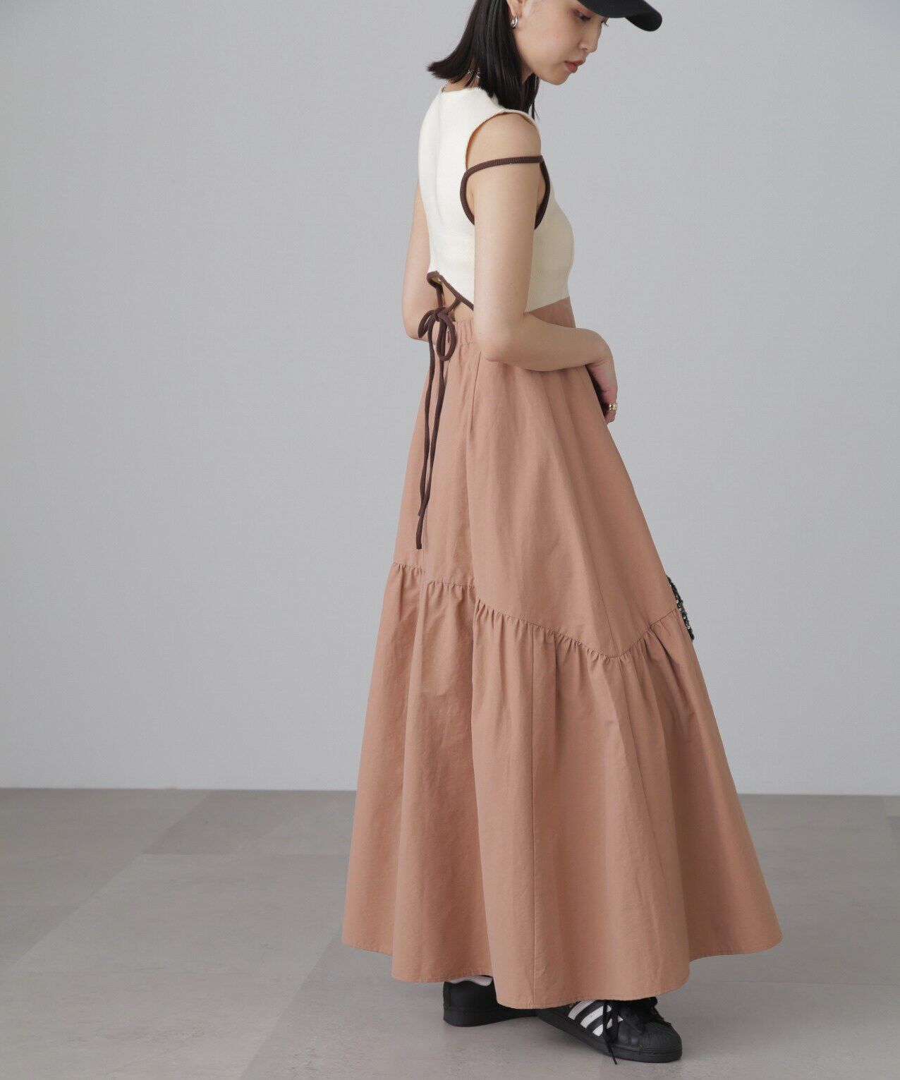  「ドッキングアウトカットフレアワンピース」|ワンピース|