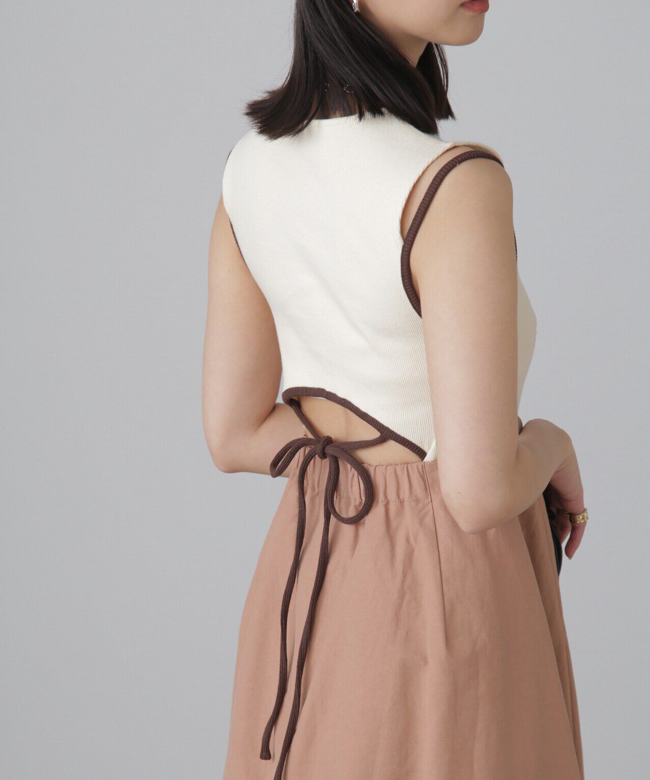  「ドッキングアウトカットフレアワンピース」|ワンピース|