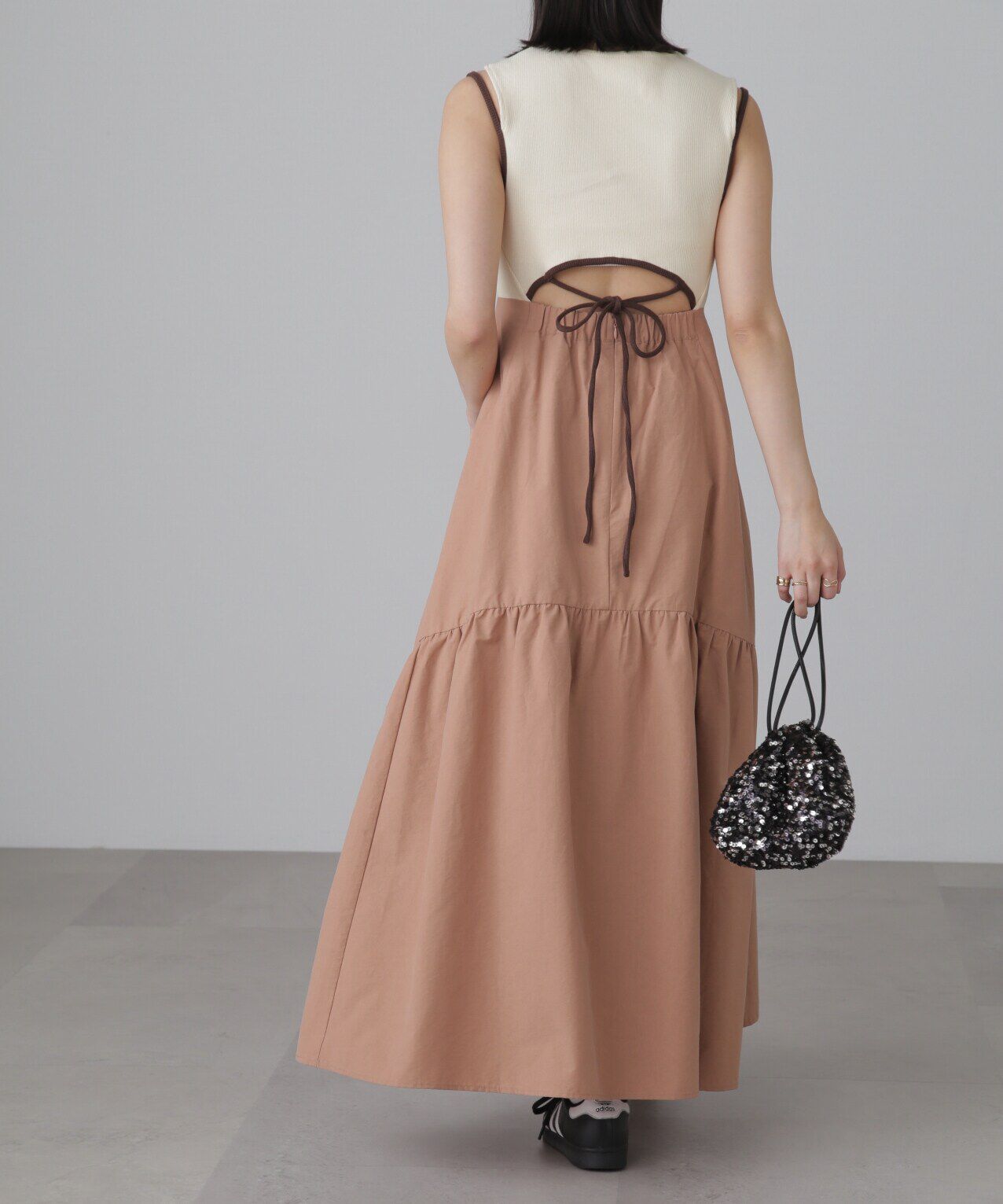  「ドッキングアウトカットフレアワンピース」|ワンピース|