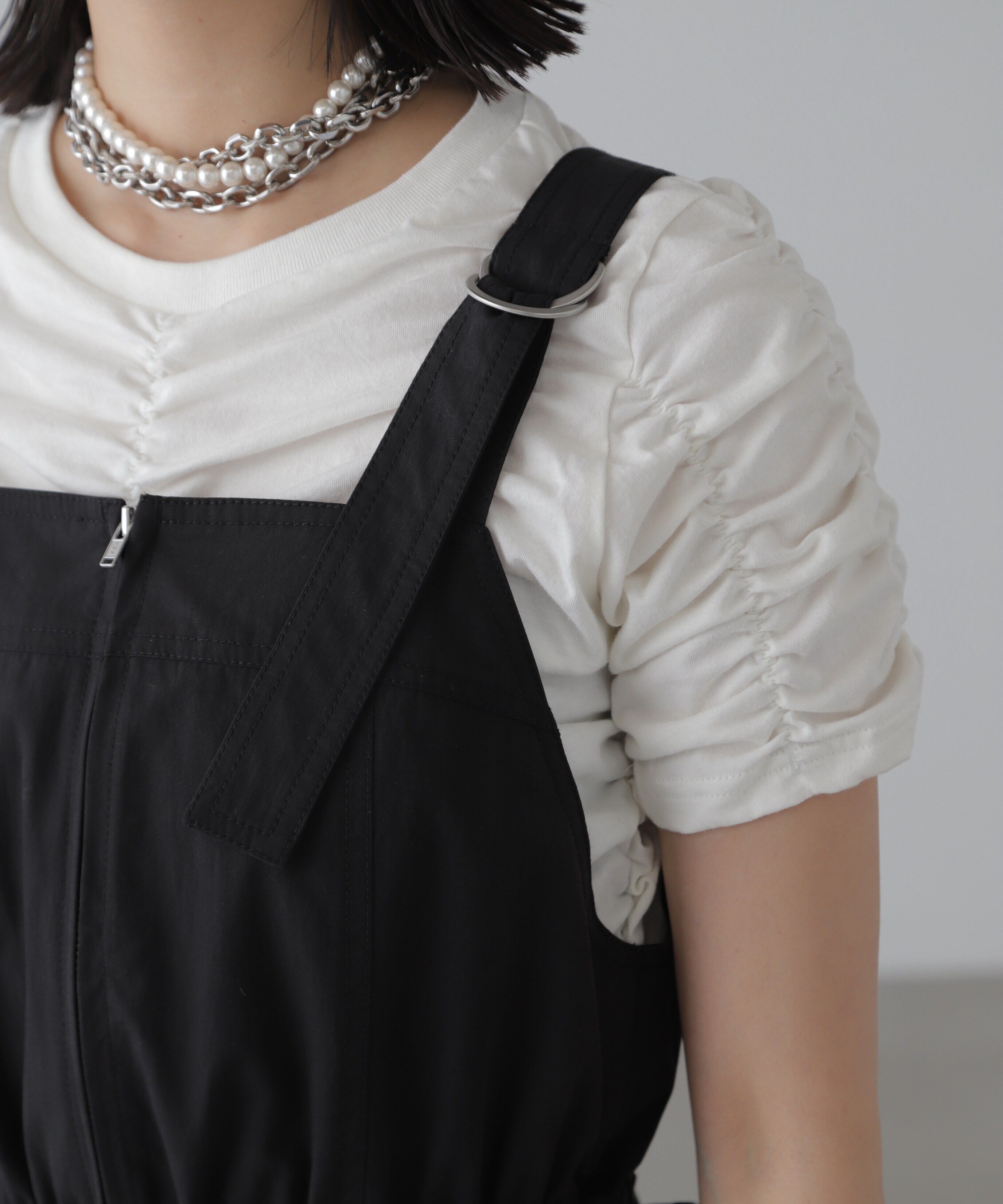  「フロントジップジャンパースカート」|ワンピース|